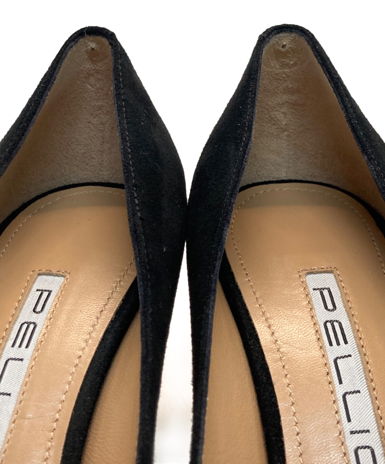 中古・古着通販】PELLICO (ペリーコ) スエードヒールパンプス ブラック