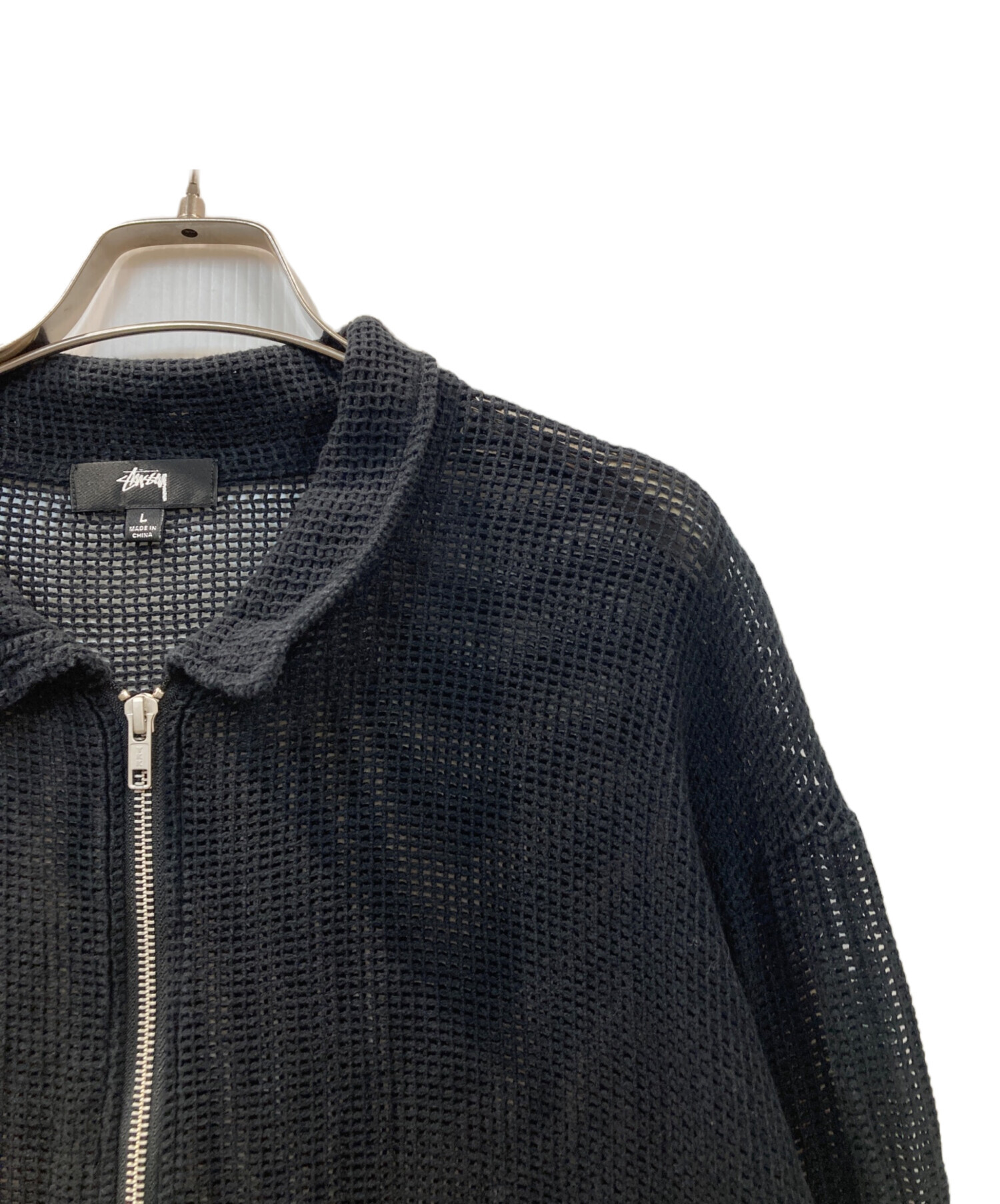 中古・古着通販】stussy (ステューシー) メッシュ ジップアップシャツ