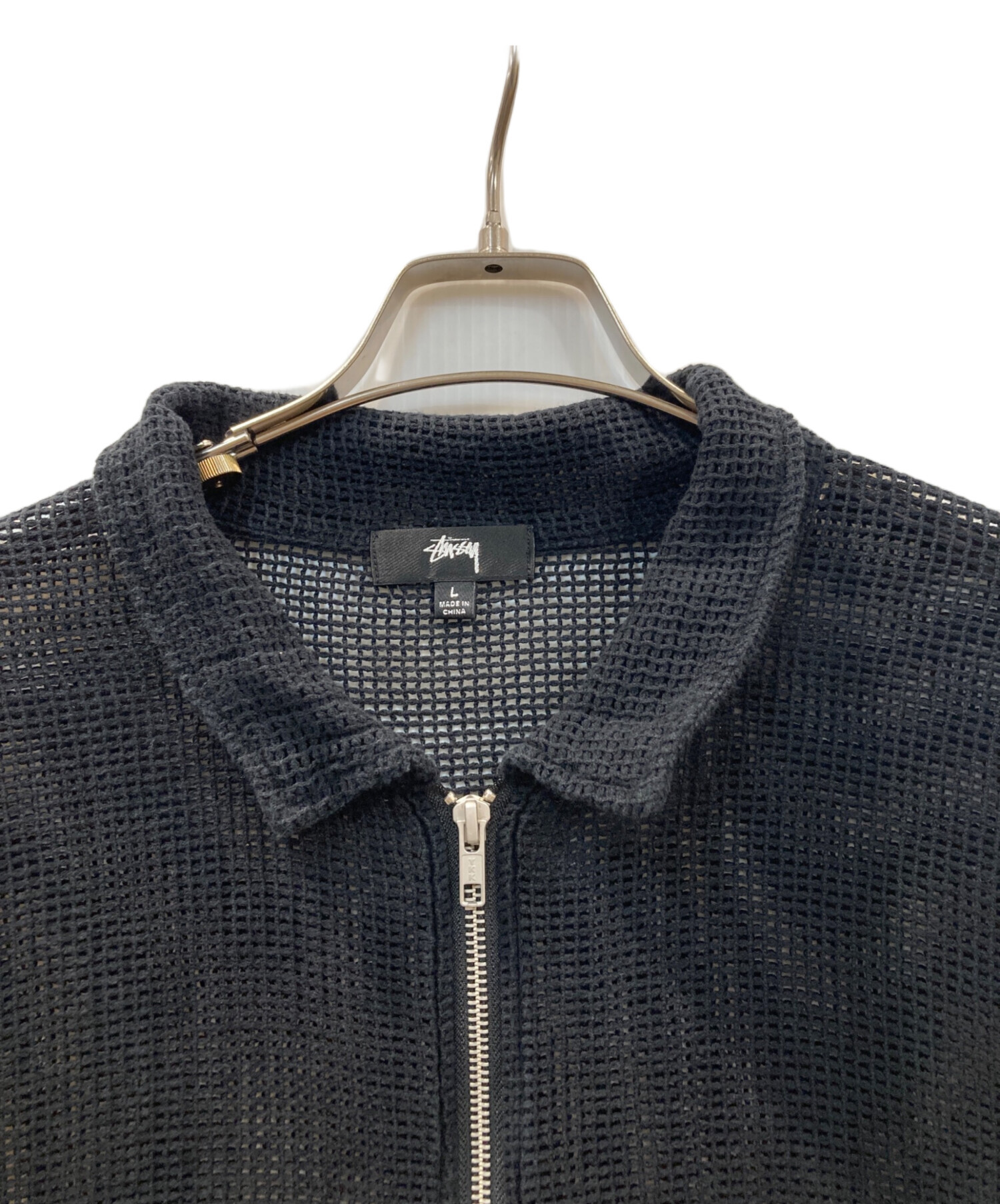 中古・古着通販】stussy (ステューシー) メッシュ ジップアップシャツ