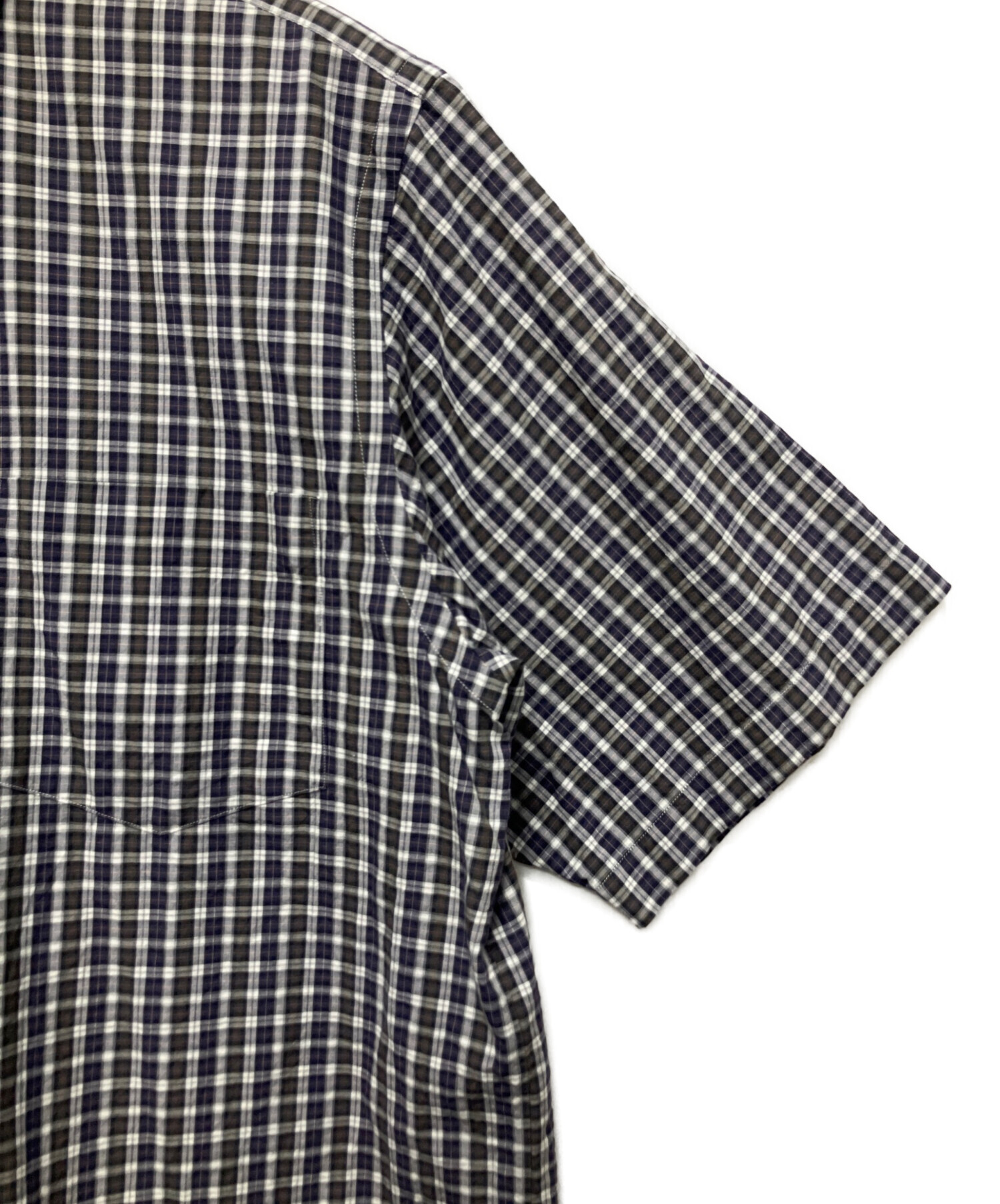 中古・古着通販】COMOLI (コモリ) ショートスリーブシャツ ネイビー