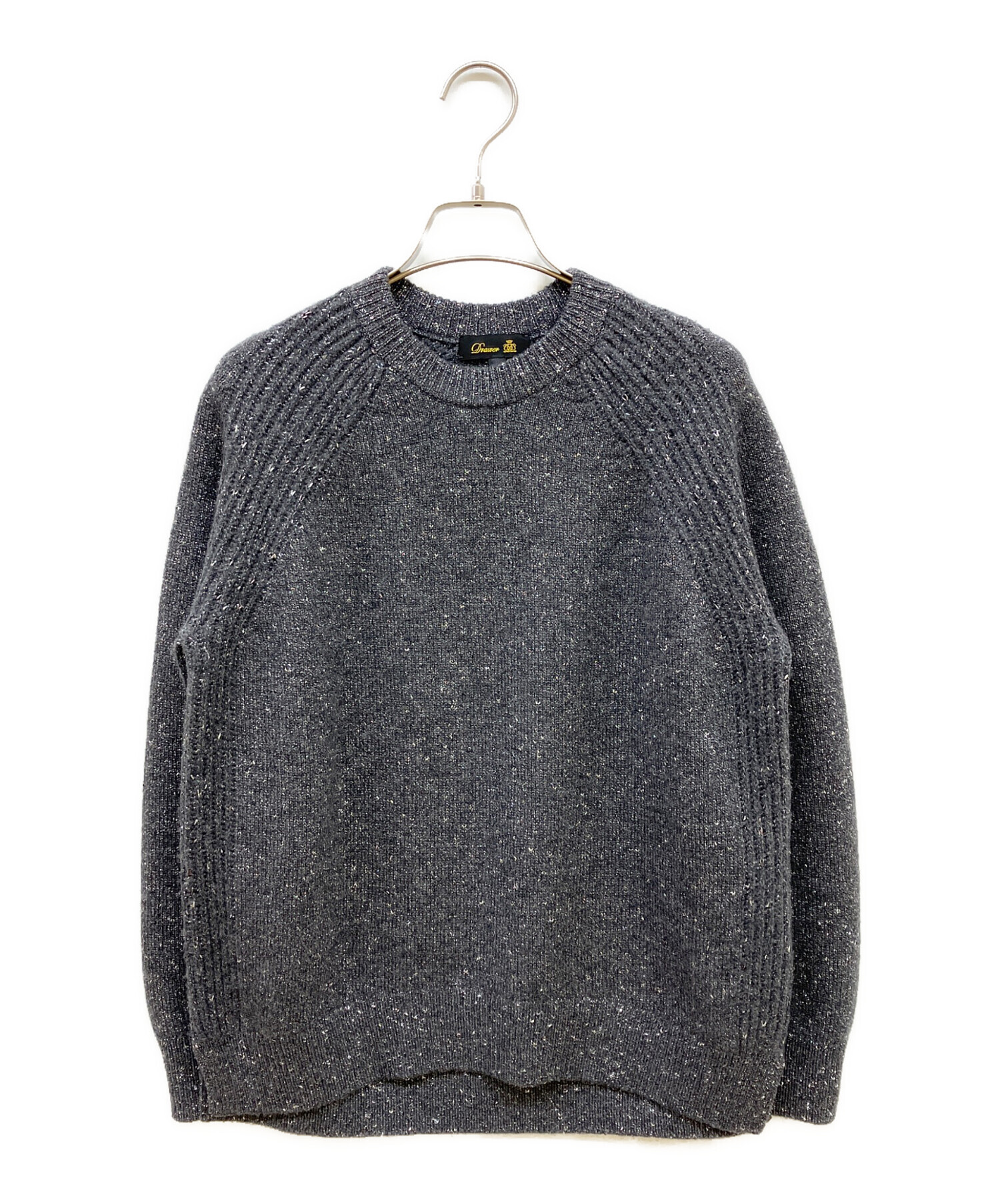 中古・古着通販】DRAWER (ドゥロワー) WINTER1 ラメ5ゲージクルー