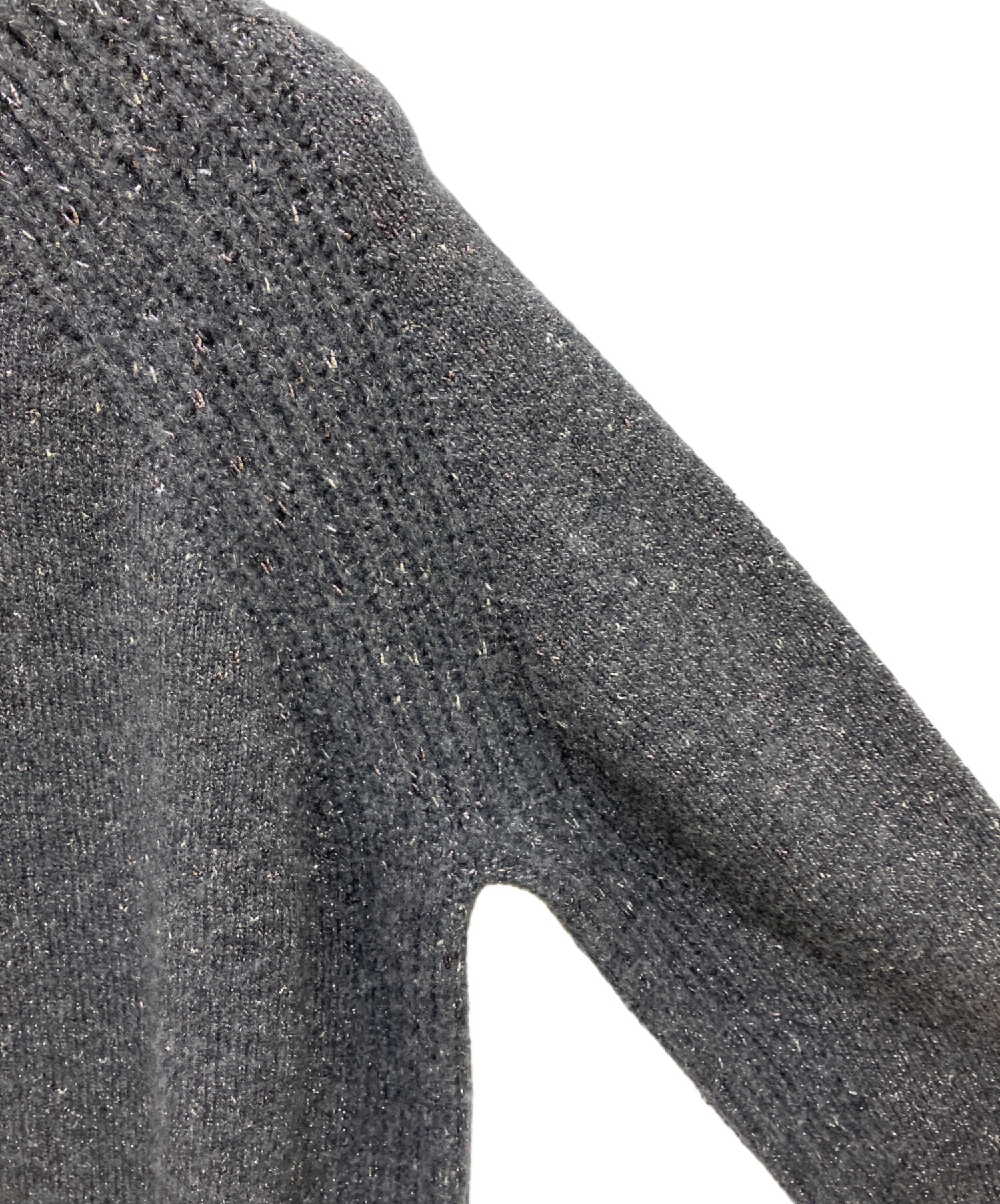 中古・古着通販】DRAWER (ドゥロワー) WINTER1 ラメ5ゲージクルー