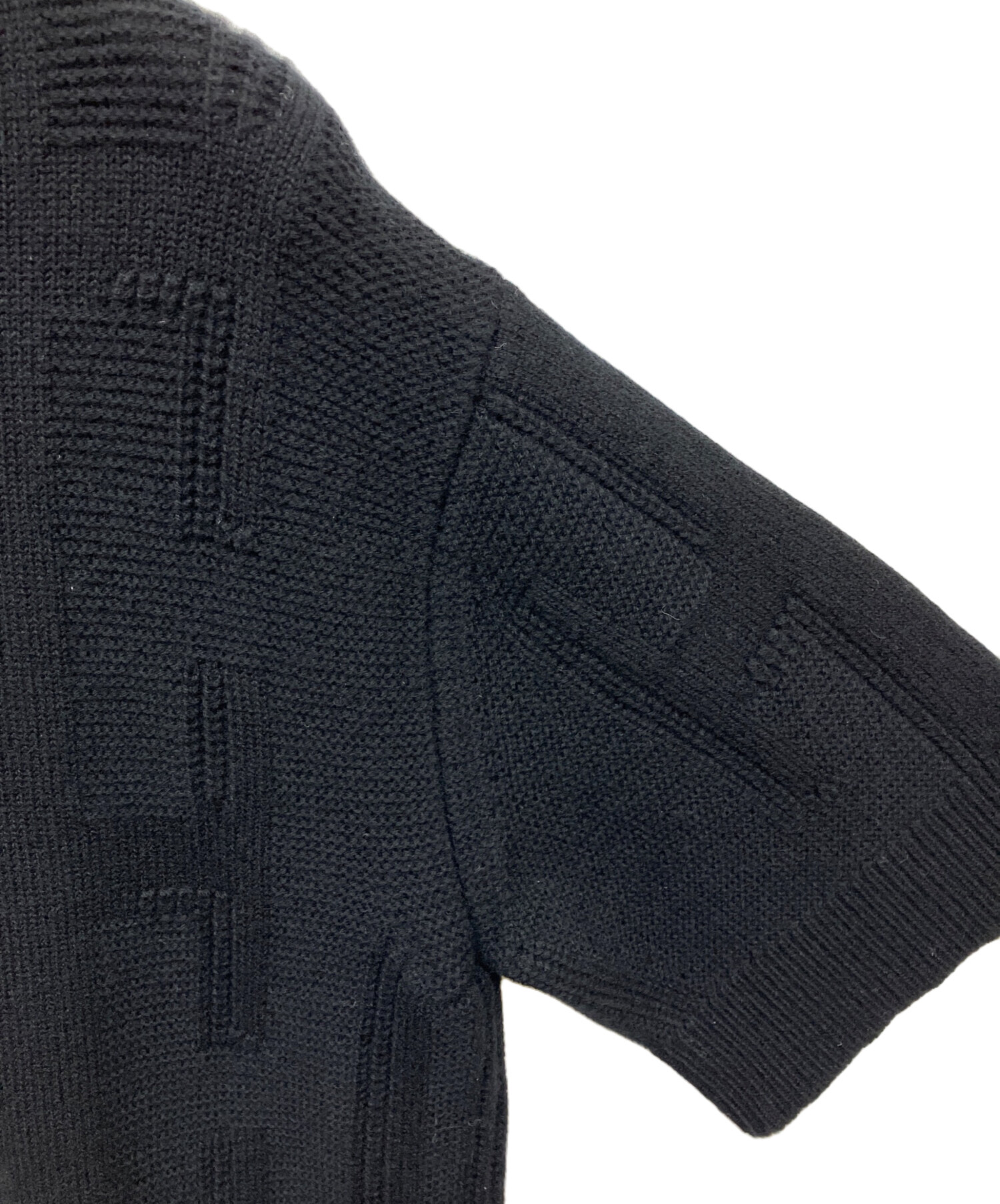 中古・古着通販】HERMES (エルメス) ニットワンピース ブラック サイズ