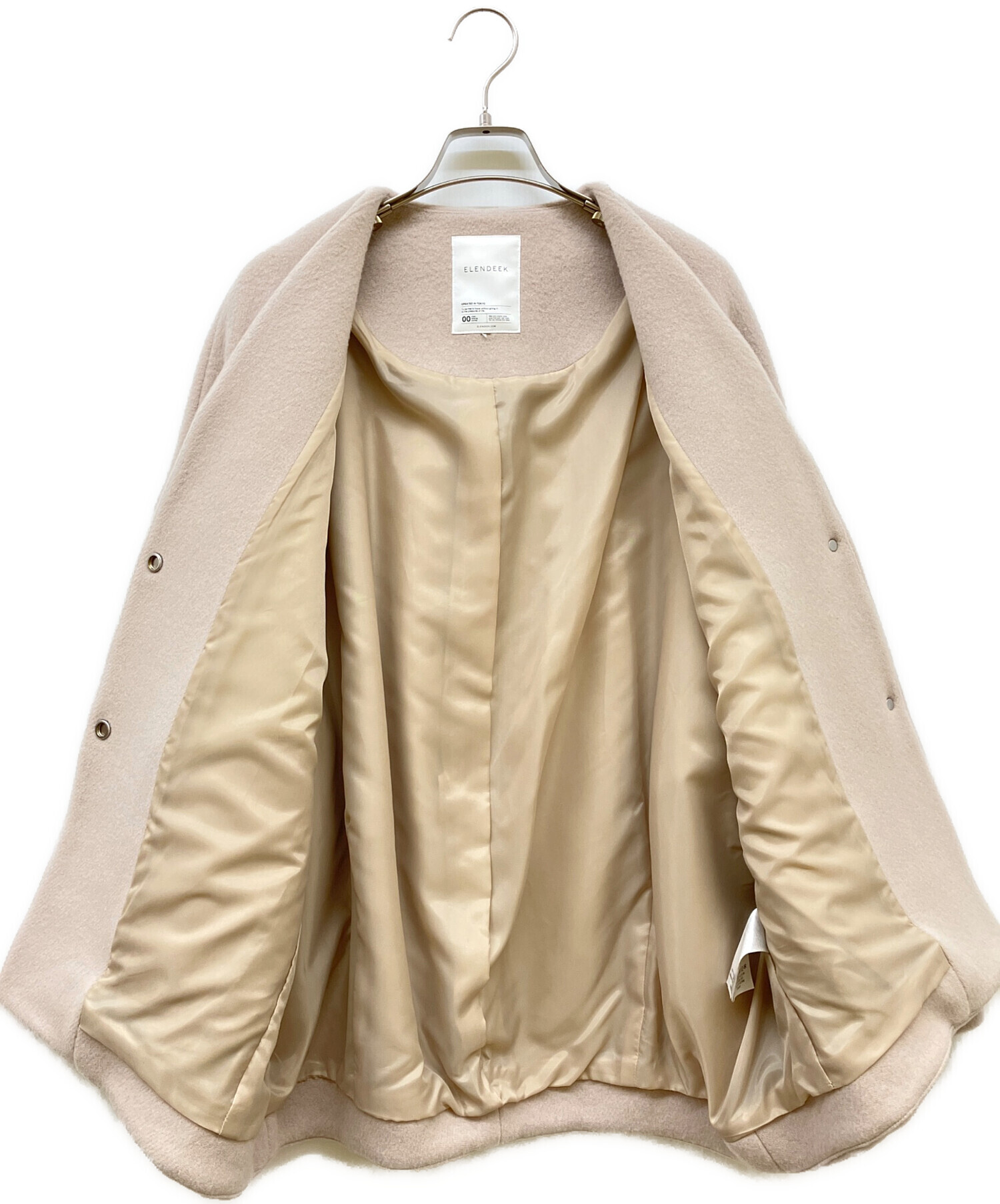 本日限定お値下げ！　エレンディーク　フォルムコート 中古・古着通販】ELENDEEK (エレンディーク) フォルムショートウール