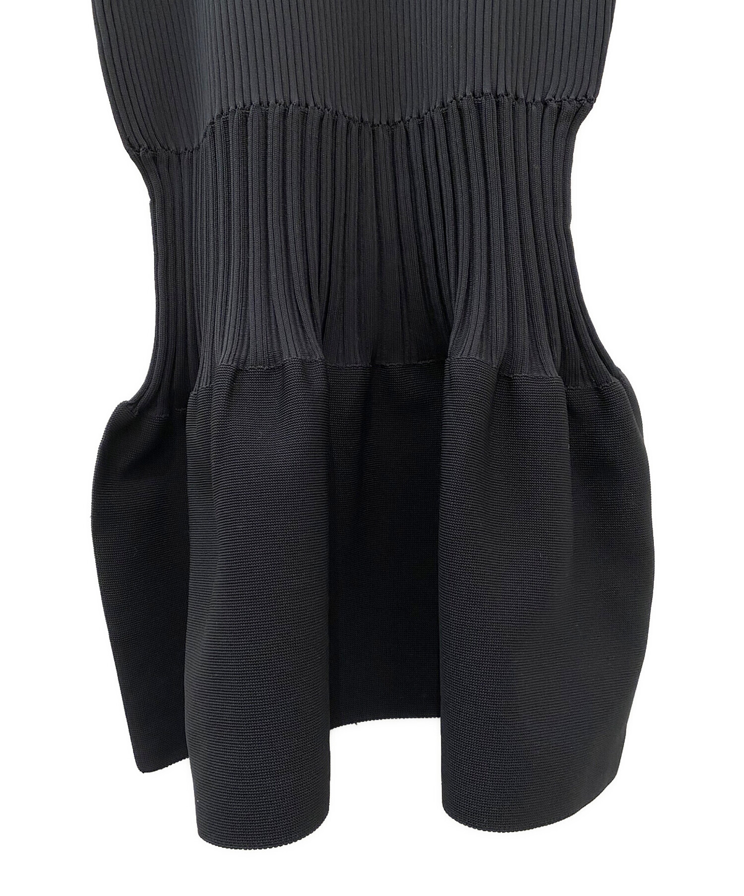 CFCL FLUTED SLEEVELESS MERMAID DRESS 黒