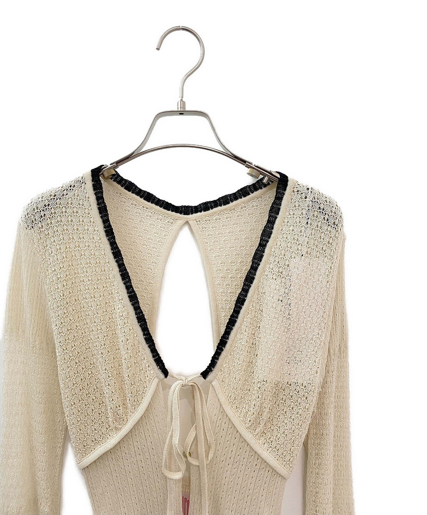 中古・古着通販】FETICO (フェティコ) LACE KNIT MAXI CARDIGAN