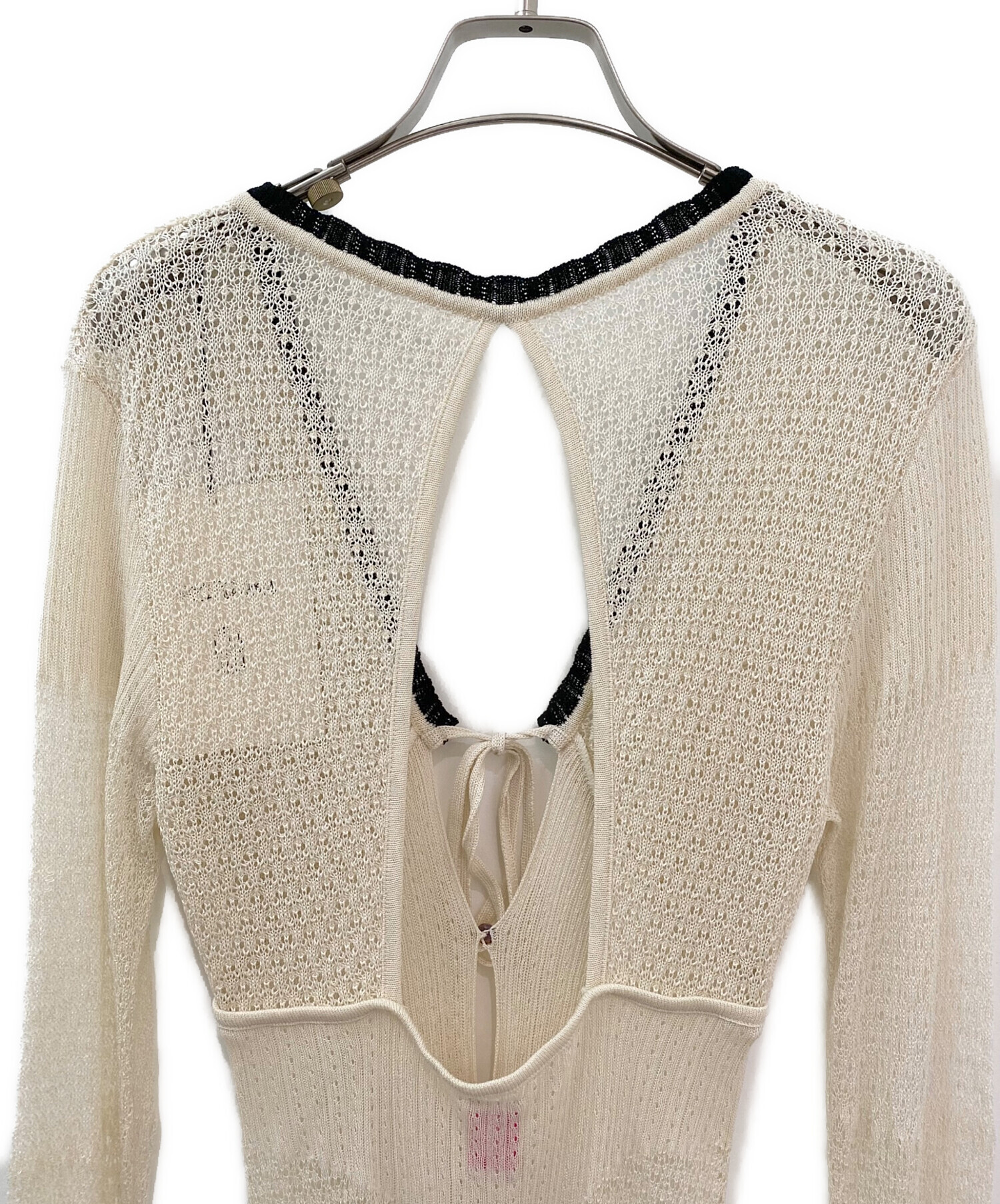 中古・古着通販】FETICO (フェティコ) LACE KNIT MAXI CARDIGAN