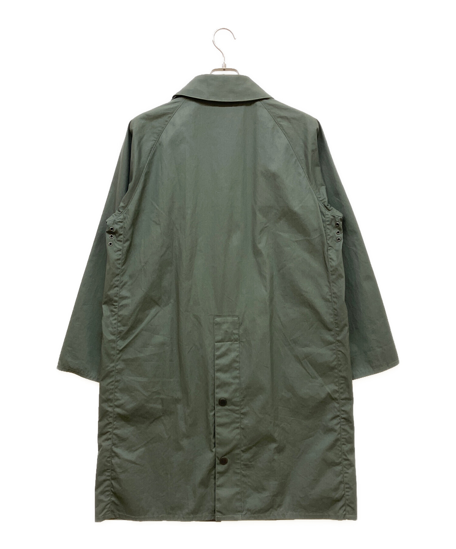 Barbour ステンカラーコート38 オリーブカラー綺麗。兼用可　本日まで掲載 中古・古着通販】Barbour (バブアー) ステンカラーコート オリーブ