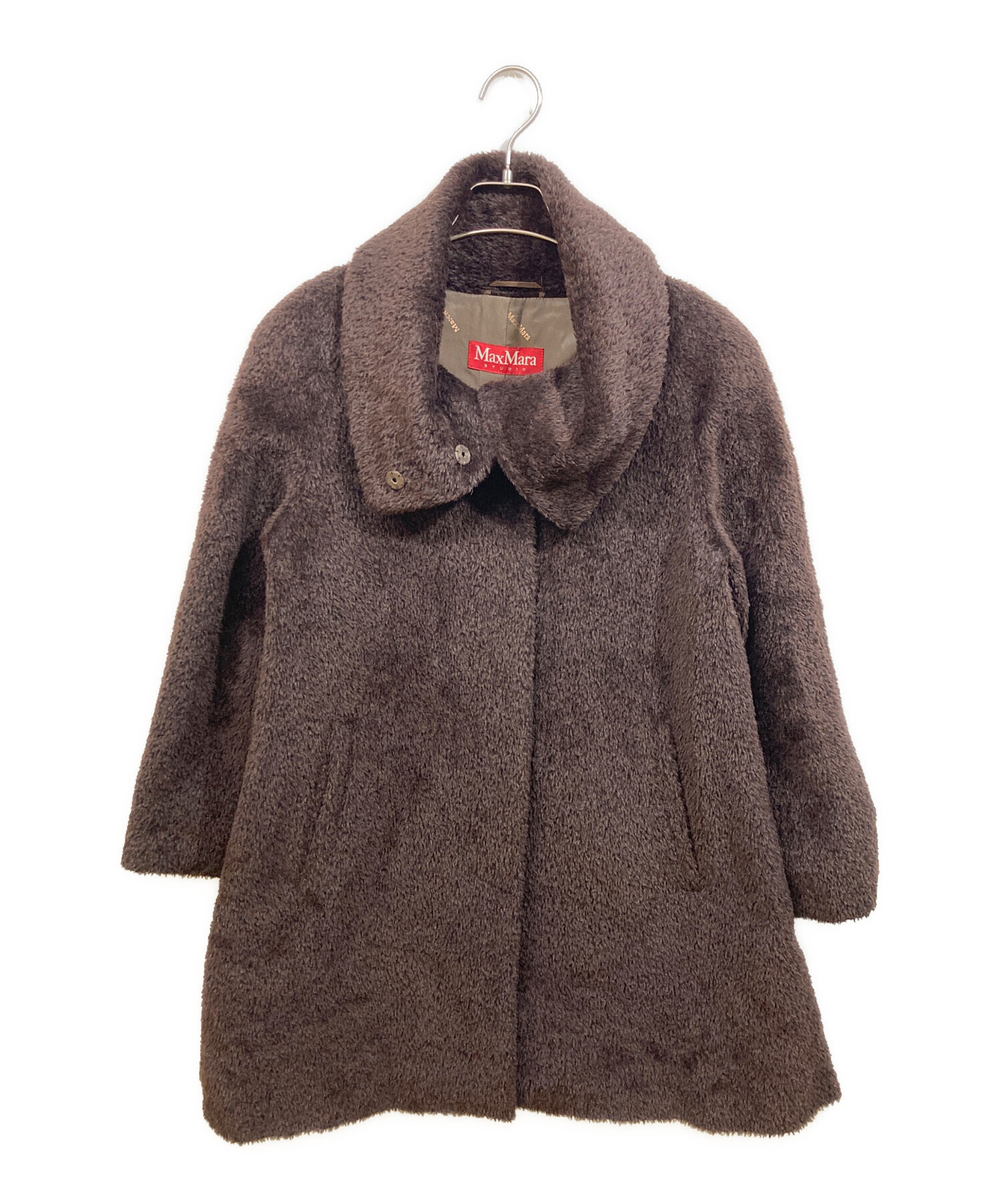 中古・古着通販】MaxMara (マックスマーラ) ボアコート ブラウン