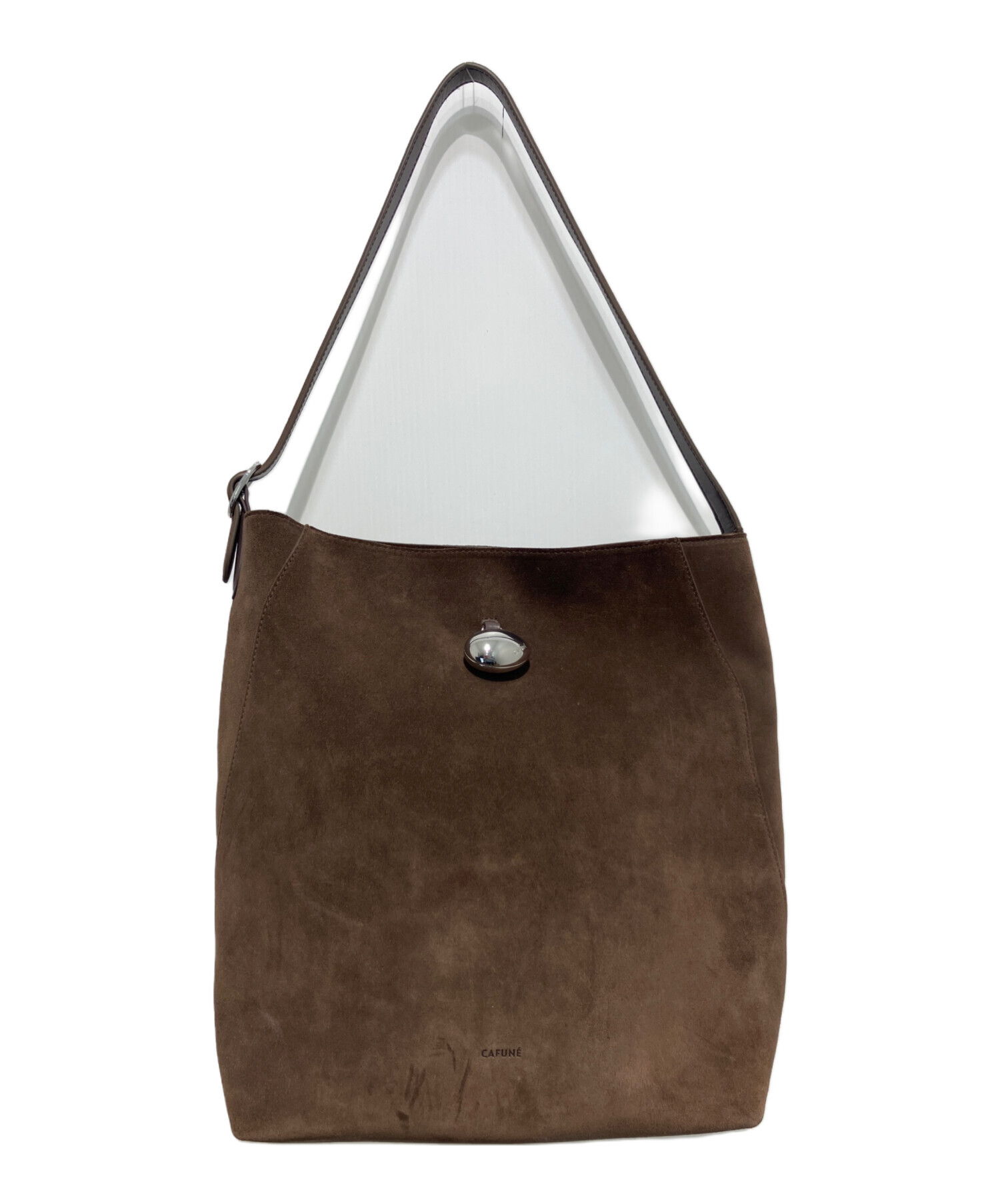 カフネ　cafune バッグ　ブラウン ショルダーバッグ　使用感あり中古品 中古・古着通販】CAFUNE (カフネ) DROP HOBO ブラウン｜ブランド・古着