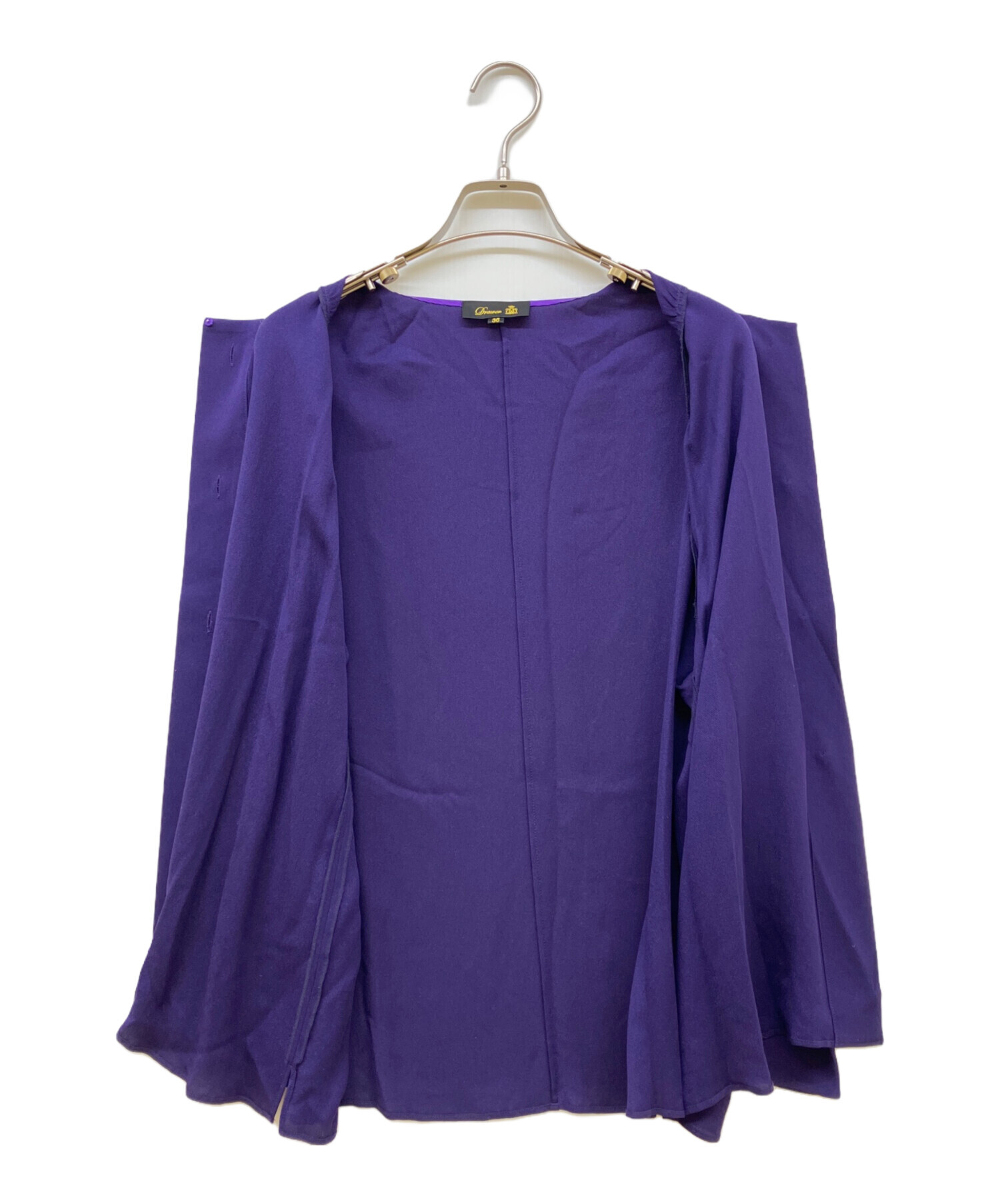 中古・古着通販】DRAWER (ドゥロワー) シルクジョーゼットノーカラー