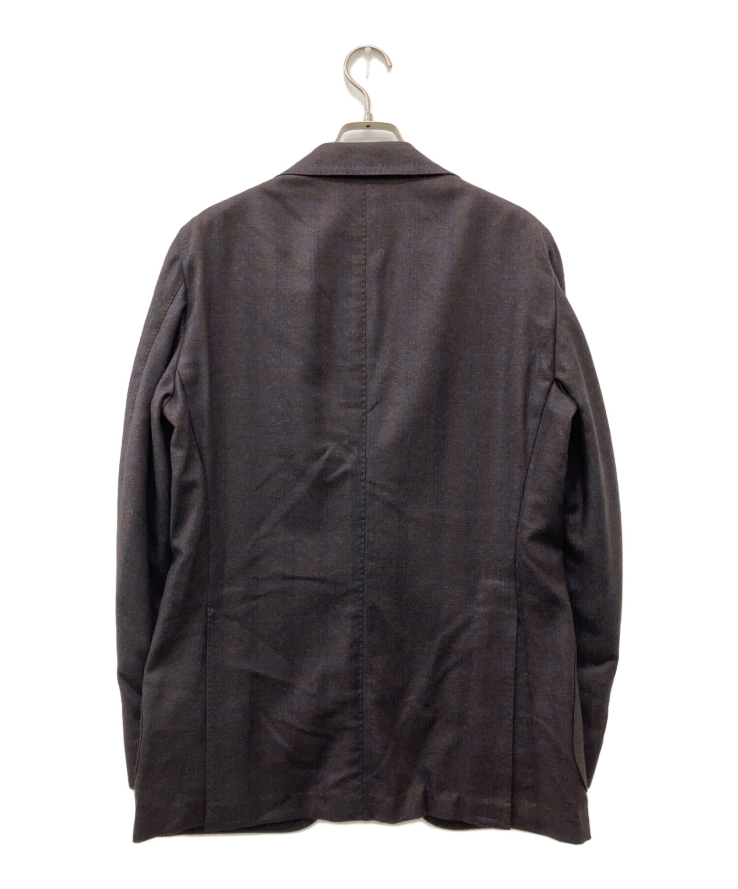 J7295 未使用 gabo 23AWシルカシミヤテーラードジャケット 茶 48 J7295 未使用 gabo 23AWシルカシミヤテーラードジャケット 茶 48