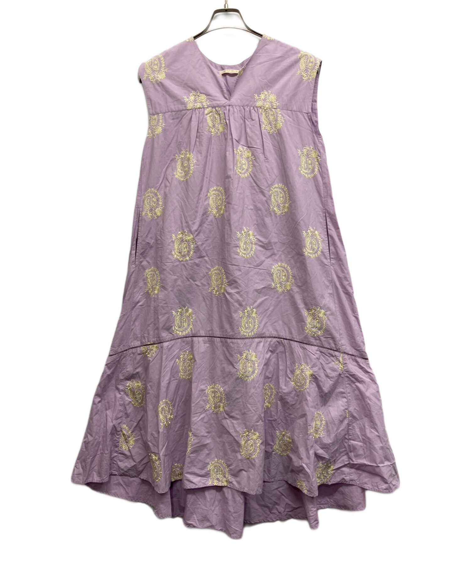ヌキテパ Poplin Paisley Embroidery Dress 中古・古着通販】ne quittez pas (ヌキテパ) Poplin Paisley