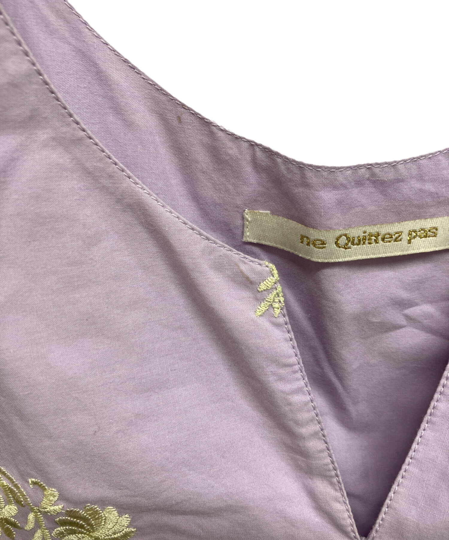 ヌキテパ Poplin Paisley Embroidery Dress 中古・古着通販】ne quittez pas (ヌキテパ) Poplin Paisley