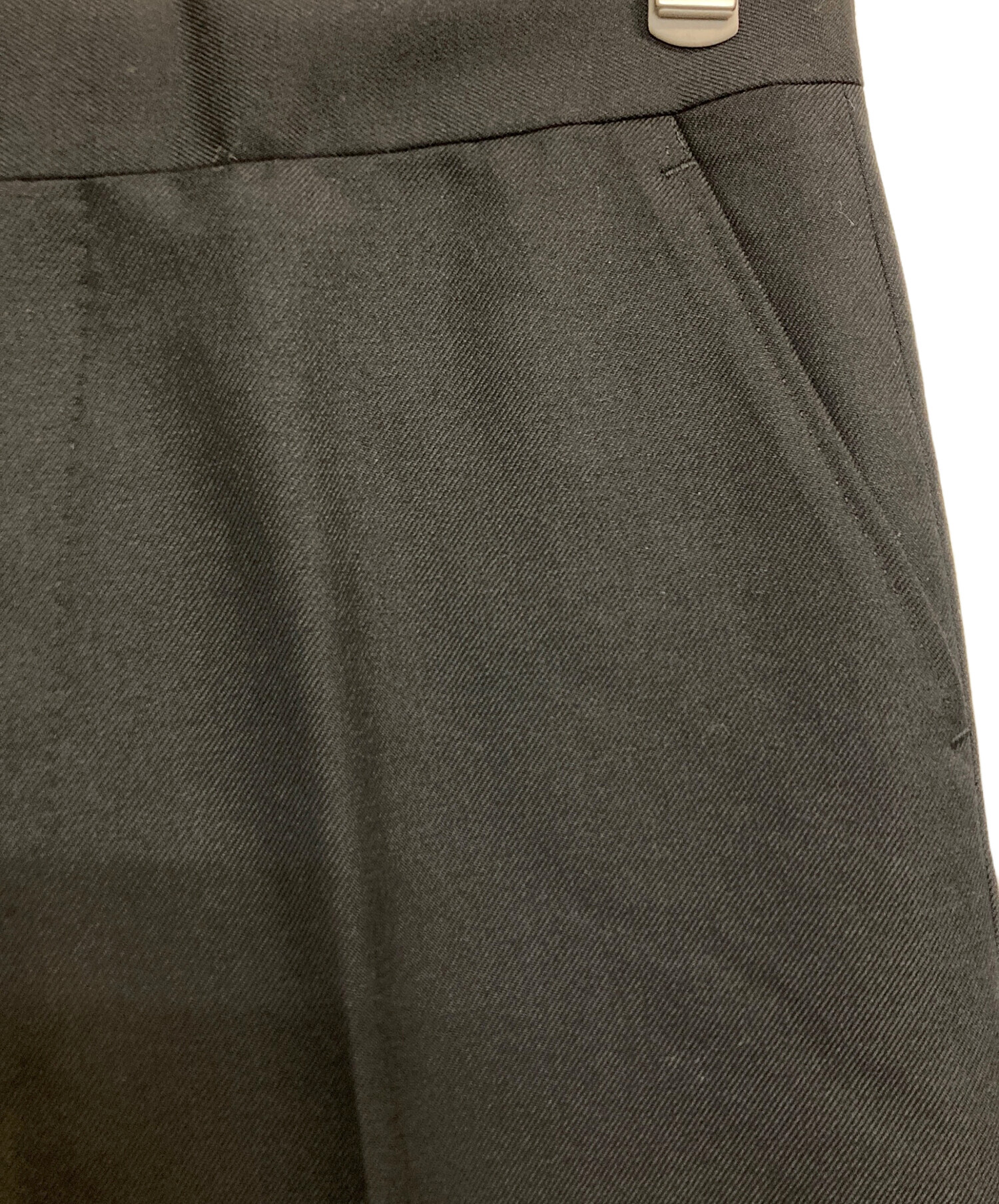 中古・古着通販】HYKE (ハイク) ウールモヘアパンツ ブラック サイズ:3