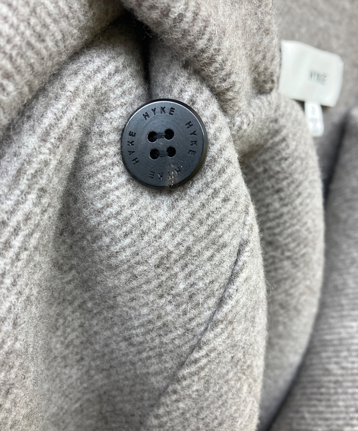 中古・古着通販】HYKE (ハイク) ダブルフェイスコート ベージュ サイズ 