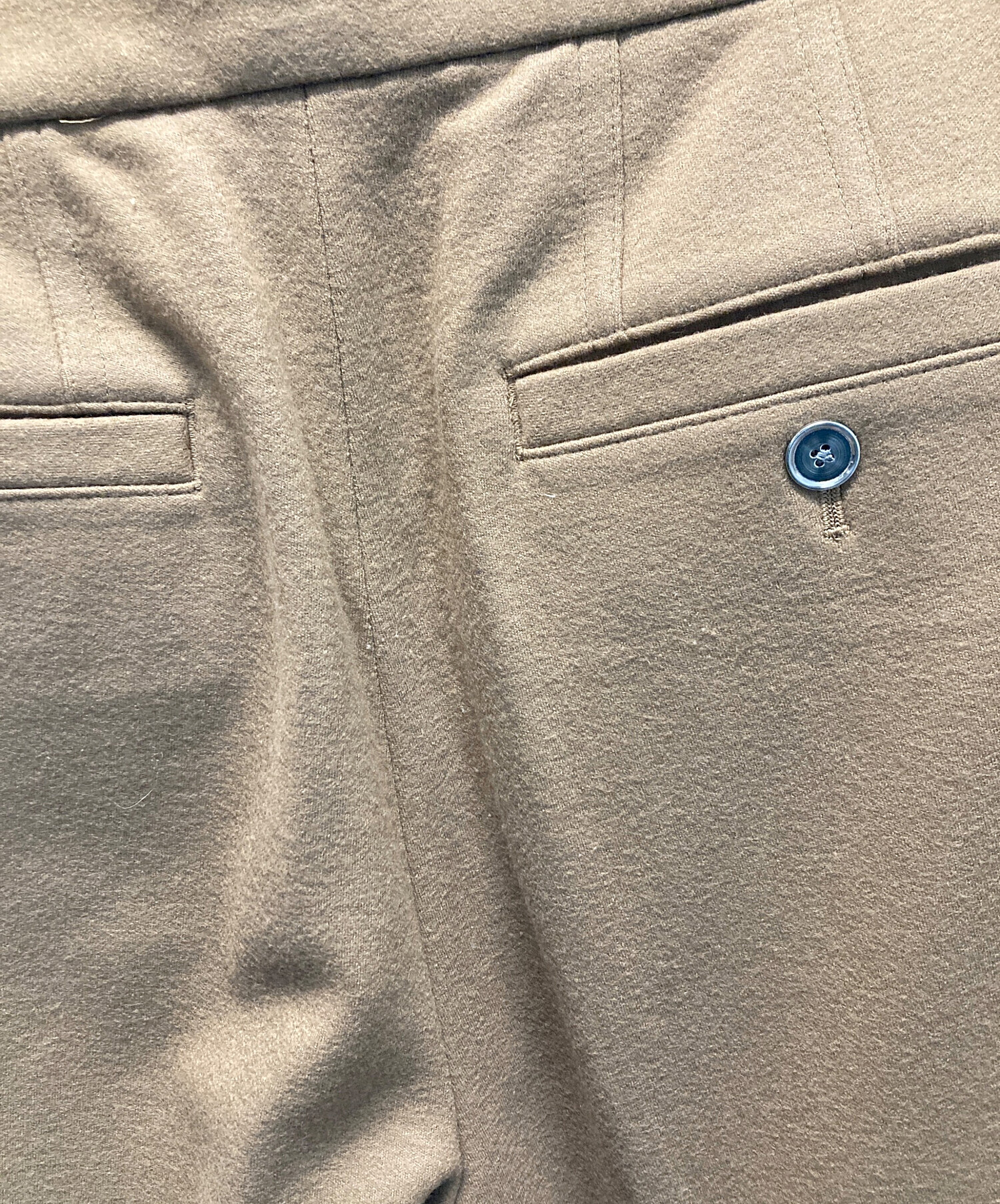 中古・古着通販】CINOH (チノ) WOOL JERSEY PINTUCK PANTS ブラウン