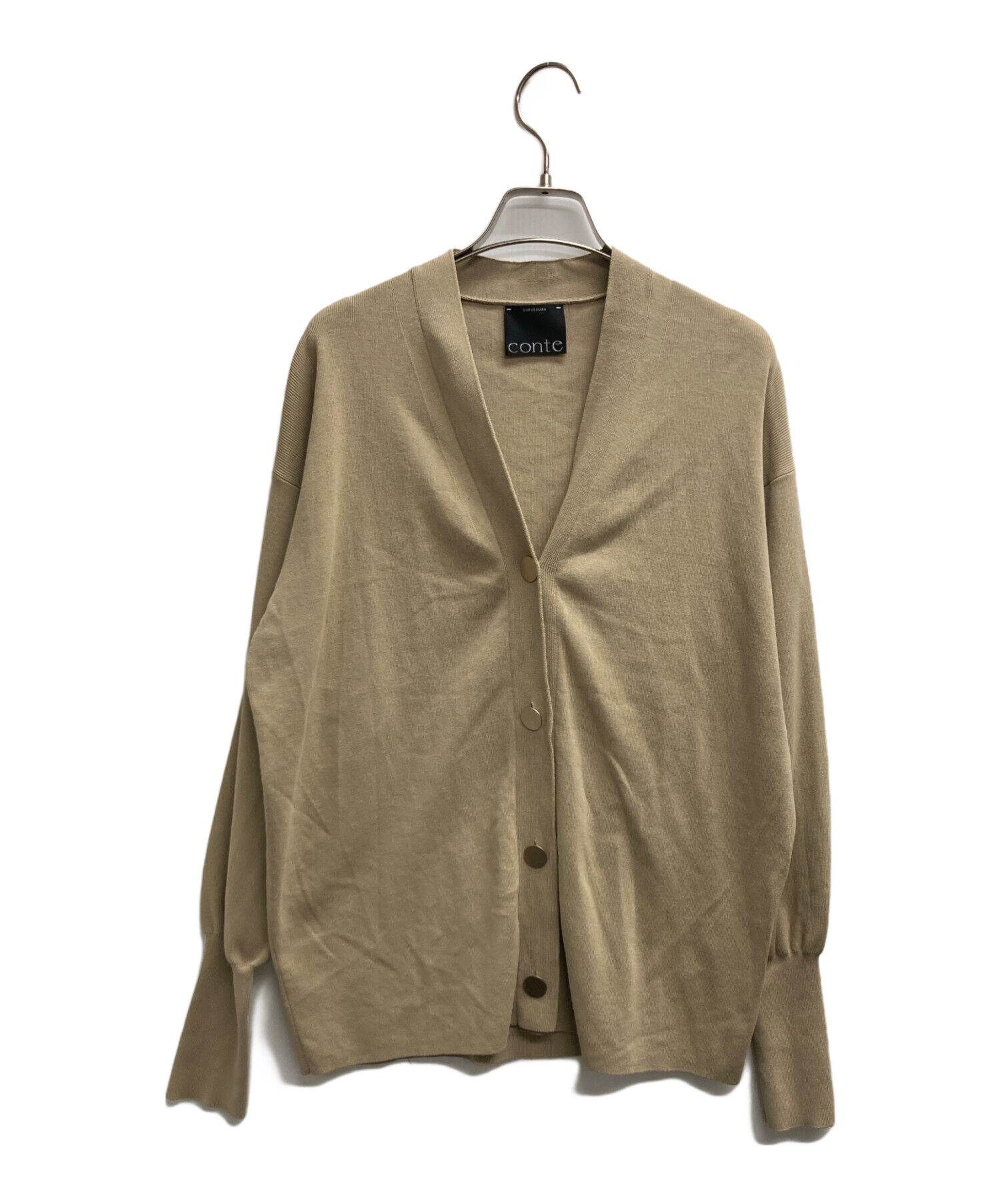 中古・古着通販】conte (コンテ) コットン Vネックカーディガン