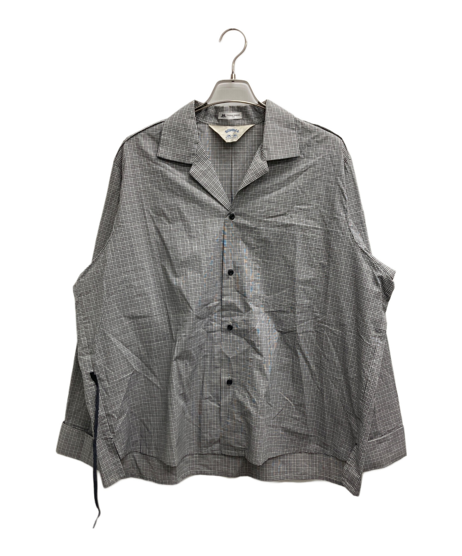 中古・古着通販】SUNSEA (サンシー) White BK Check GIGOLO Shirt 改