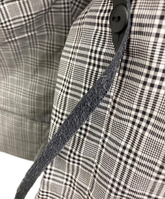 中古・古着通販】SUNSEA (サンシー) White BK Check GIGOLO Shirt 改