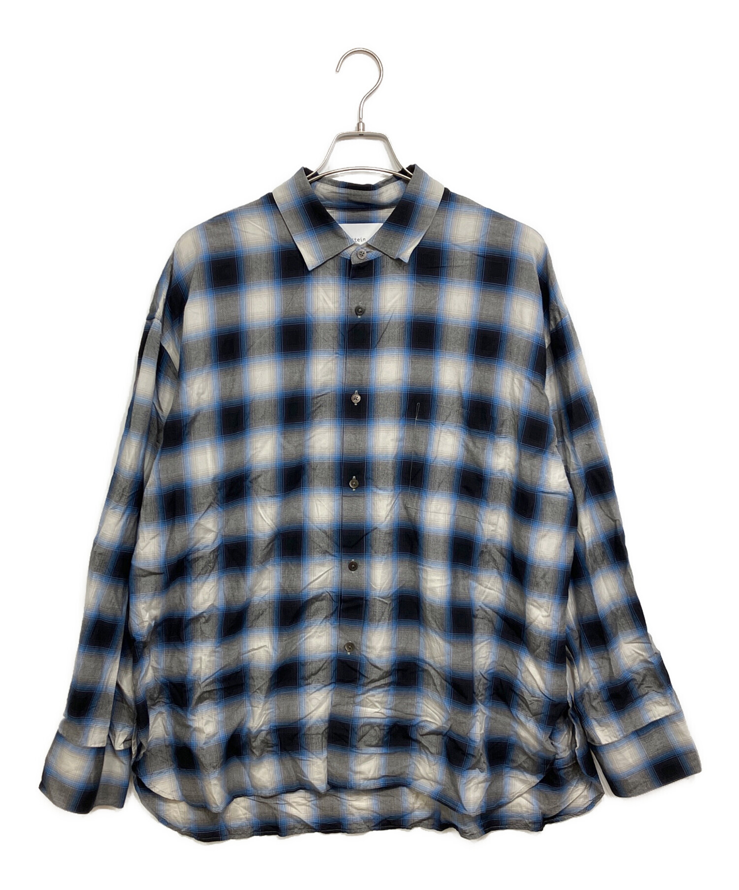 中古・古着通販】stein (シュタイン) OVERSIZED DOWN PAT SHIRT ブルー