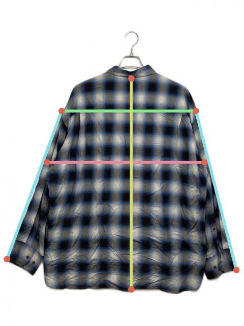 中古・古着通販】stein (シュタイン) OVERSIZED DOWN PAT SHIRT ブルー