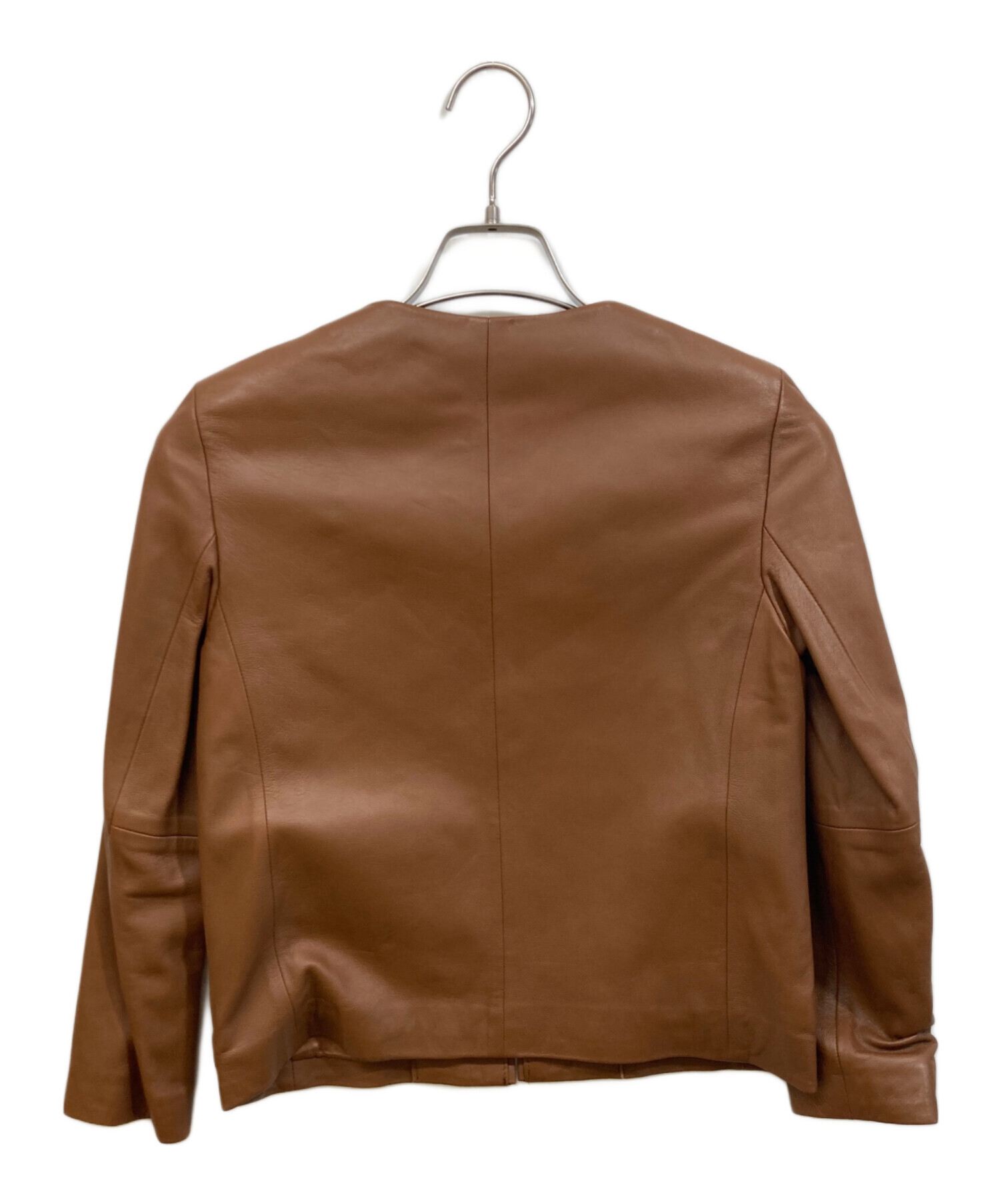 中古・古着通販】自由区 (ジユウク) ラムレザージャケット ブラウン