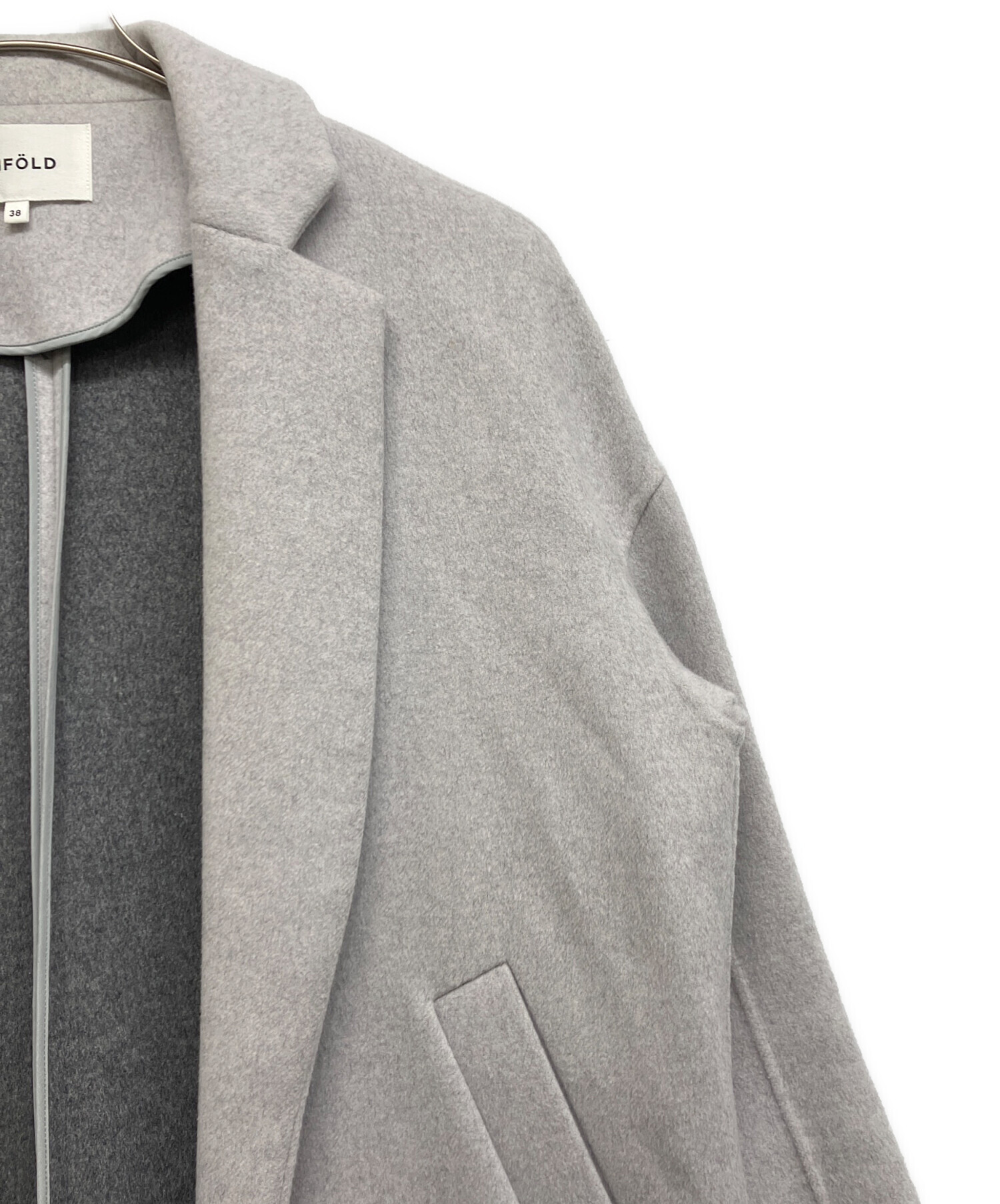 ENFOLD エンフォルド トップリバーチェスターコート 38 ライトグレー 中古・古着通販】ENFOLD (エンフォルド) トップリバーチェスターコート