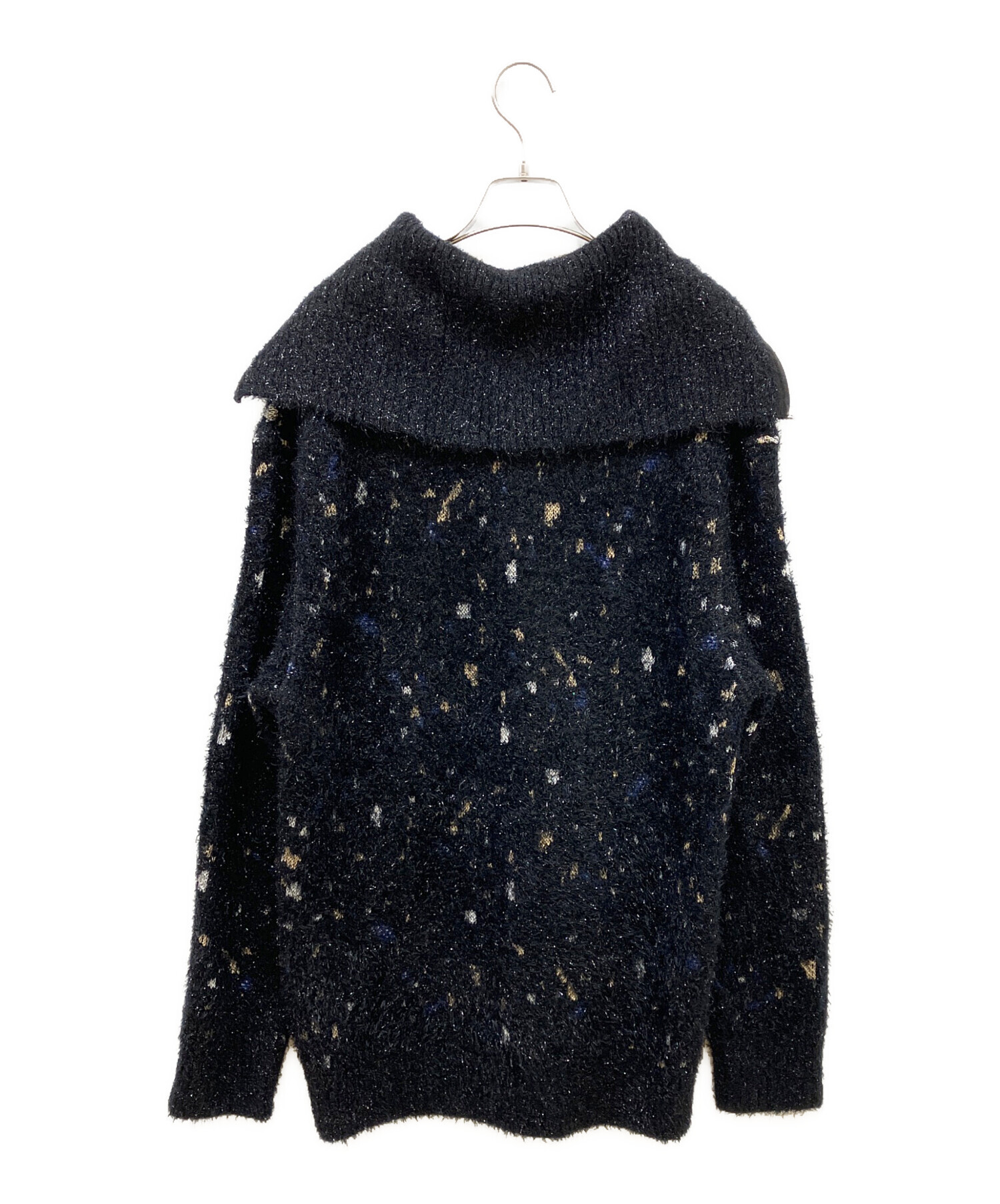 値下げ MURRAL 21ss 刺繍トップス 中古・古着通販】MURRAL (ミューラル) Twinkle knit top ブラック