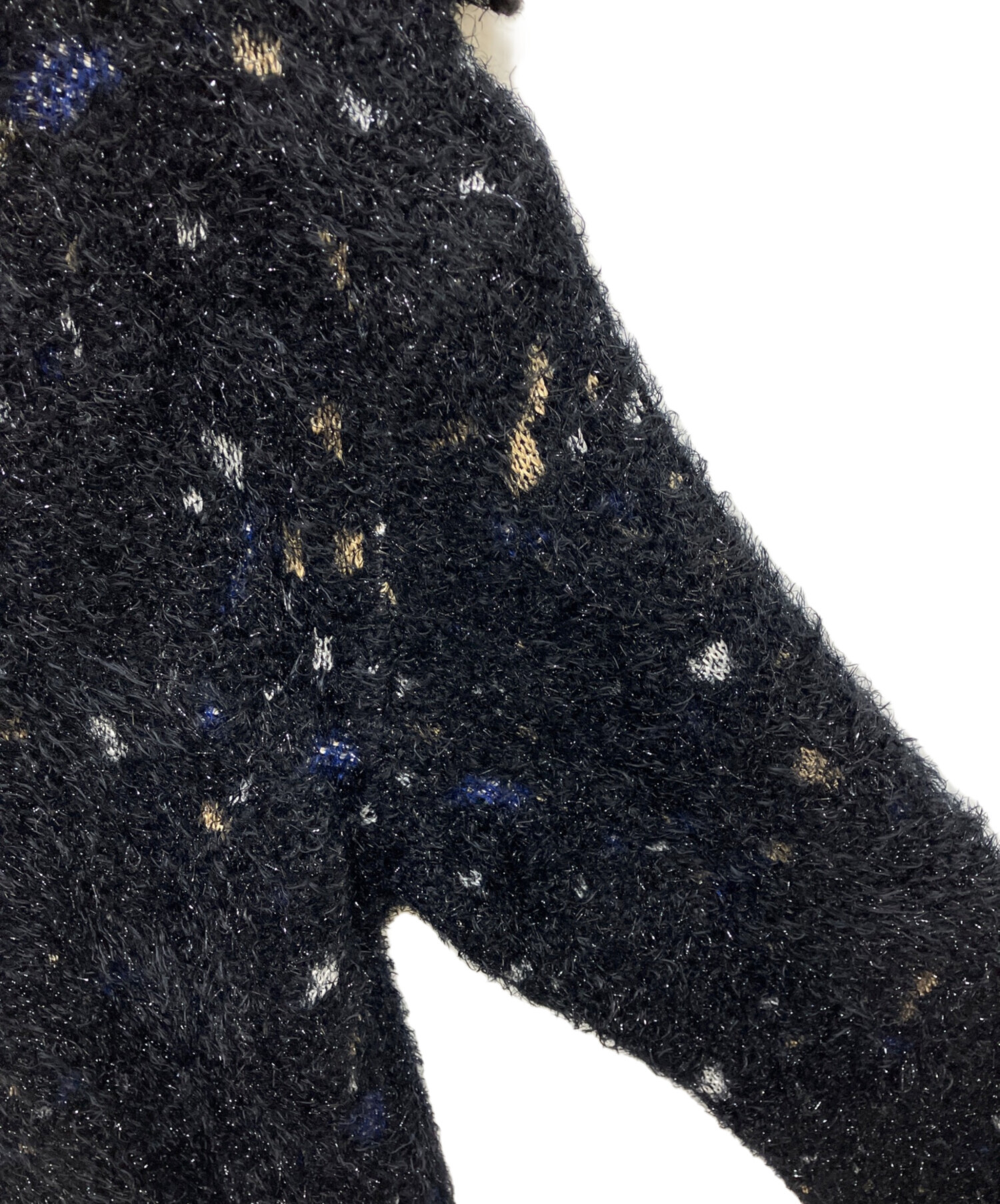 中古・古着通販】MURRAL (ミューラル) Twinkle knit top ブラック