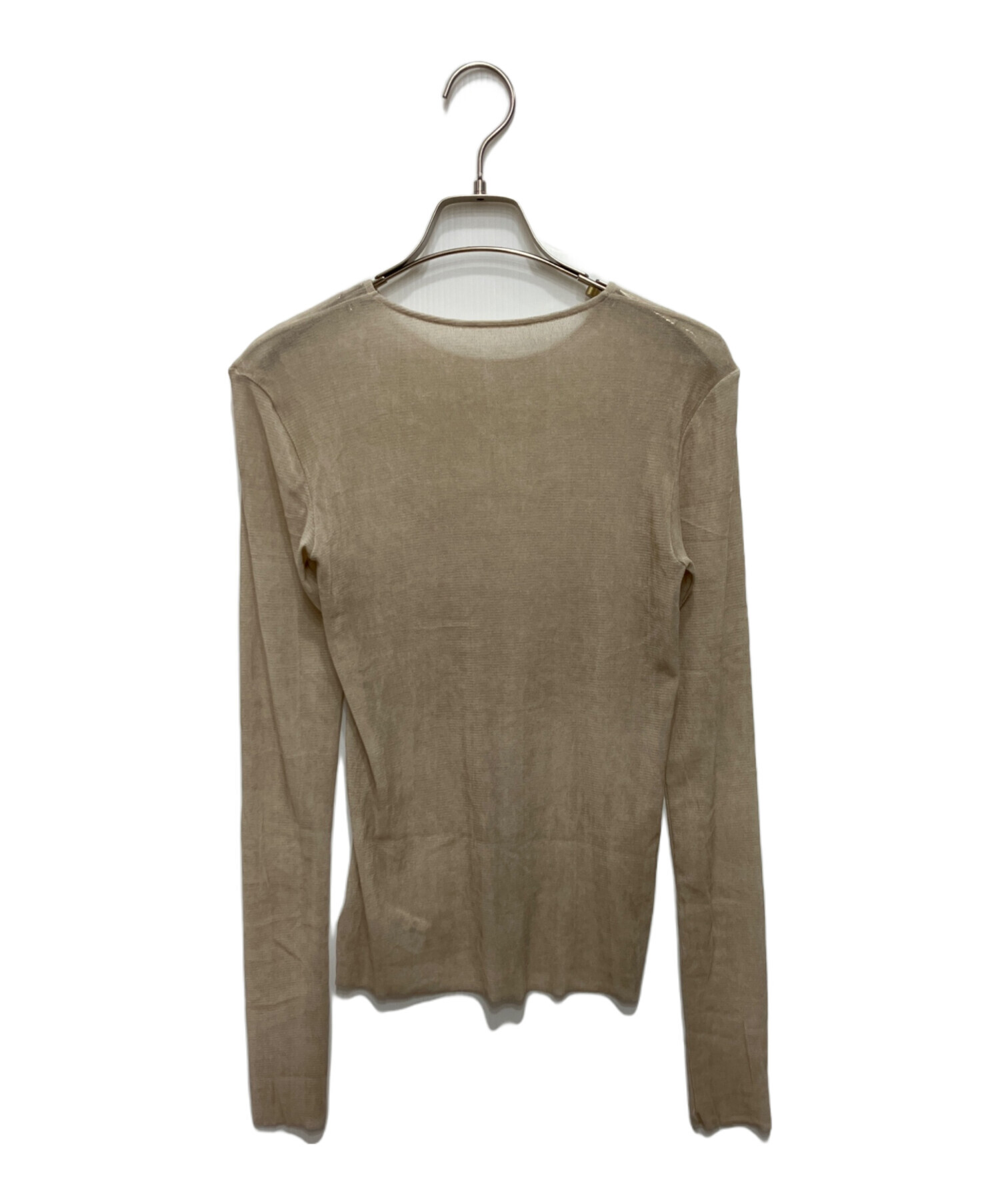 中古・古着通販】Plage (プラージュ) Flocky Mesh ロンT ベージュ