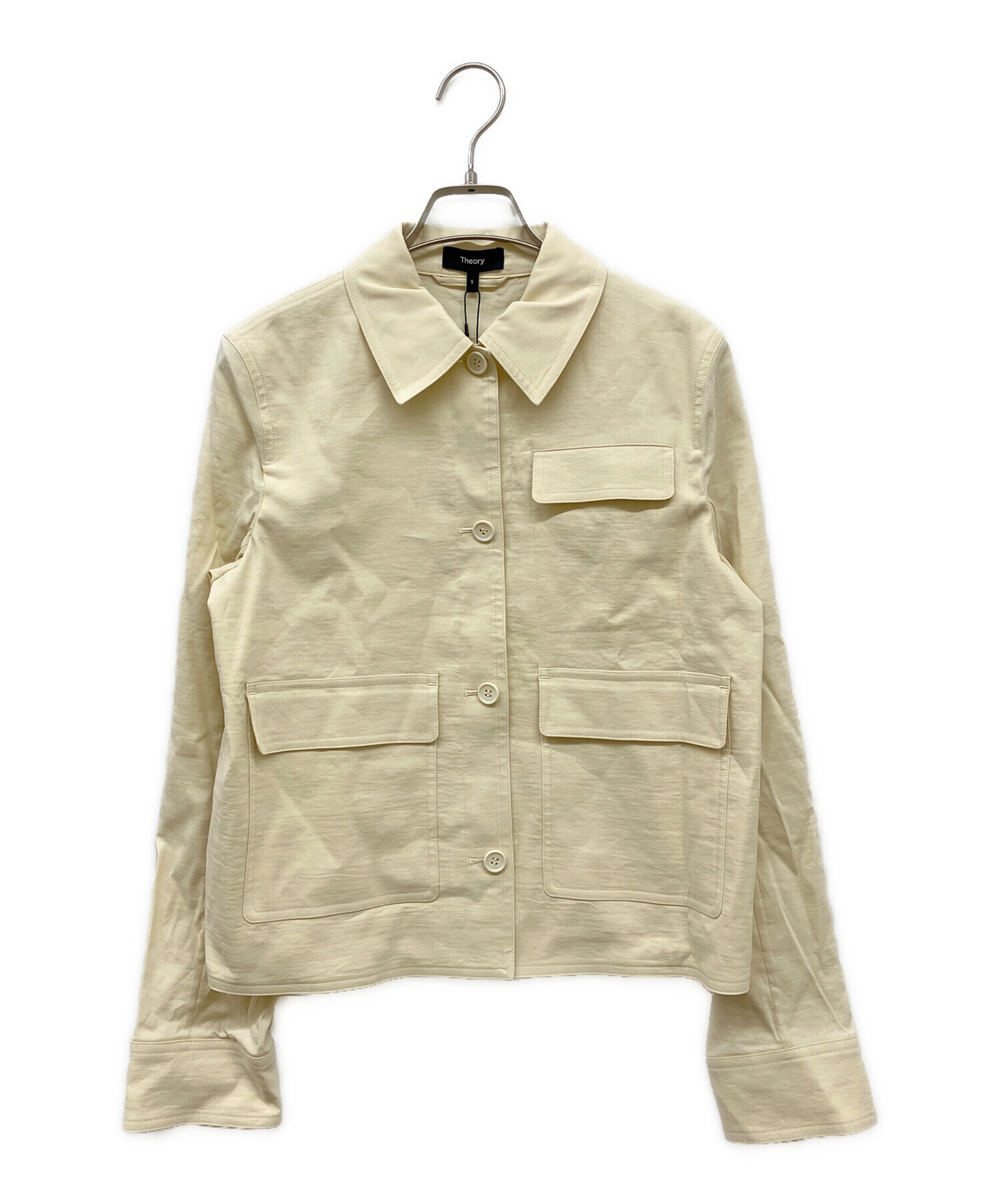 Theory ロングジャケット CRUNCH Theory CRUNCH ノーカラーロング