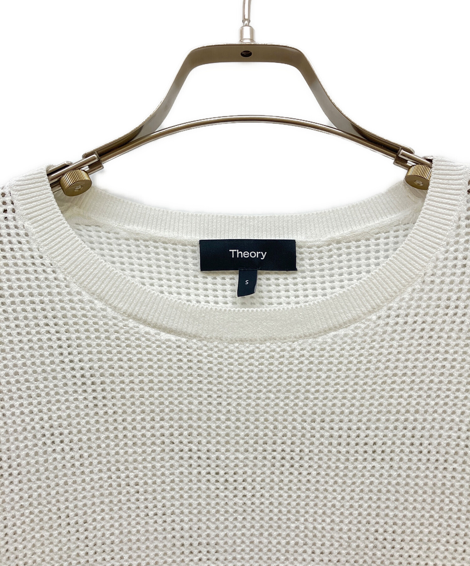 中古・古着通販】theory (セオリー) Wooster Crepe Knit Pointelle Tee
