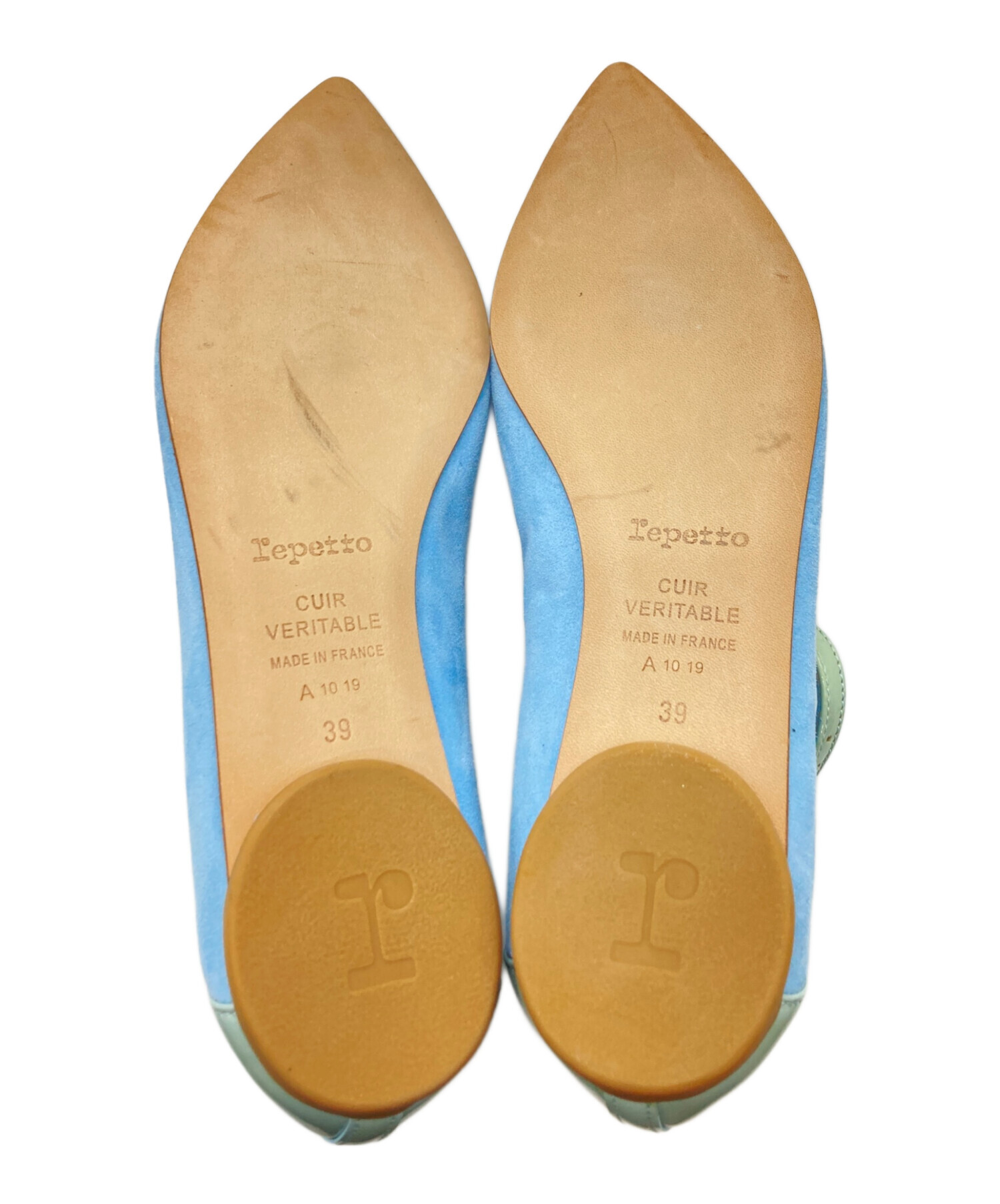 Repetto レペット　新品ライトブルー ポインテッドトゥヒール　　37.5 中古・古着通販】Repetto (レペット) ポインテッドシューズ ブルー
