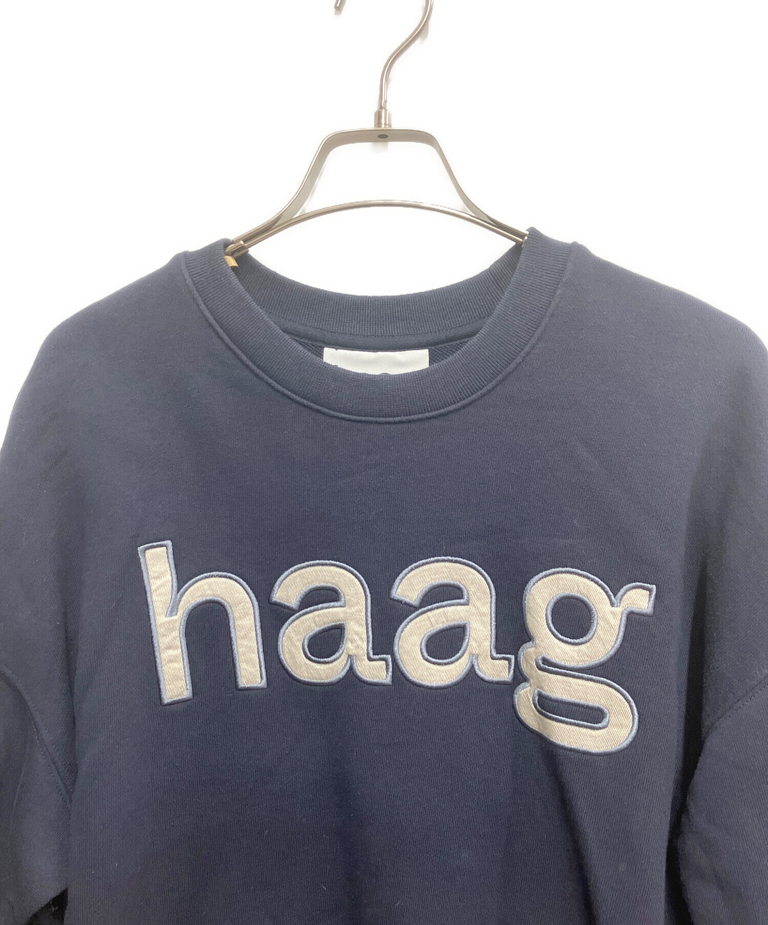 中古・古着通販】HAAG (ハーグ) a birthday sweatshirt ネイビー