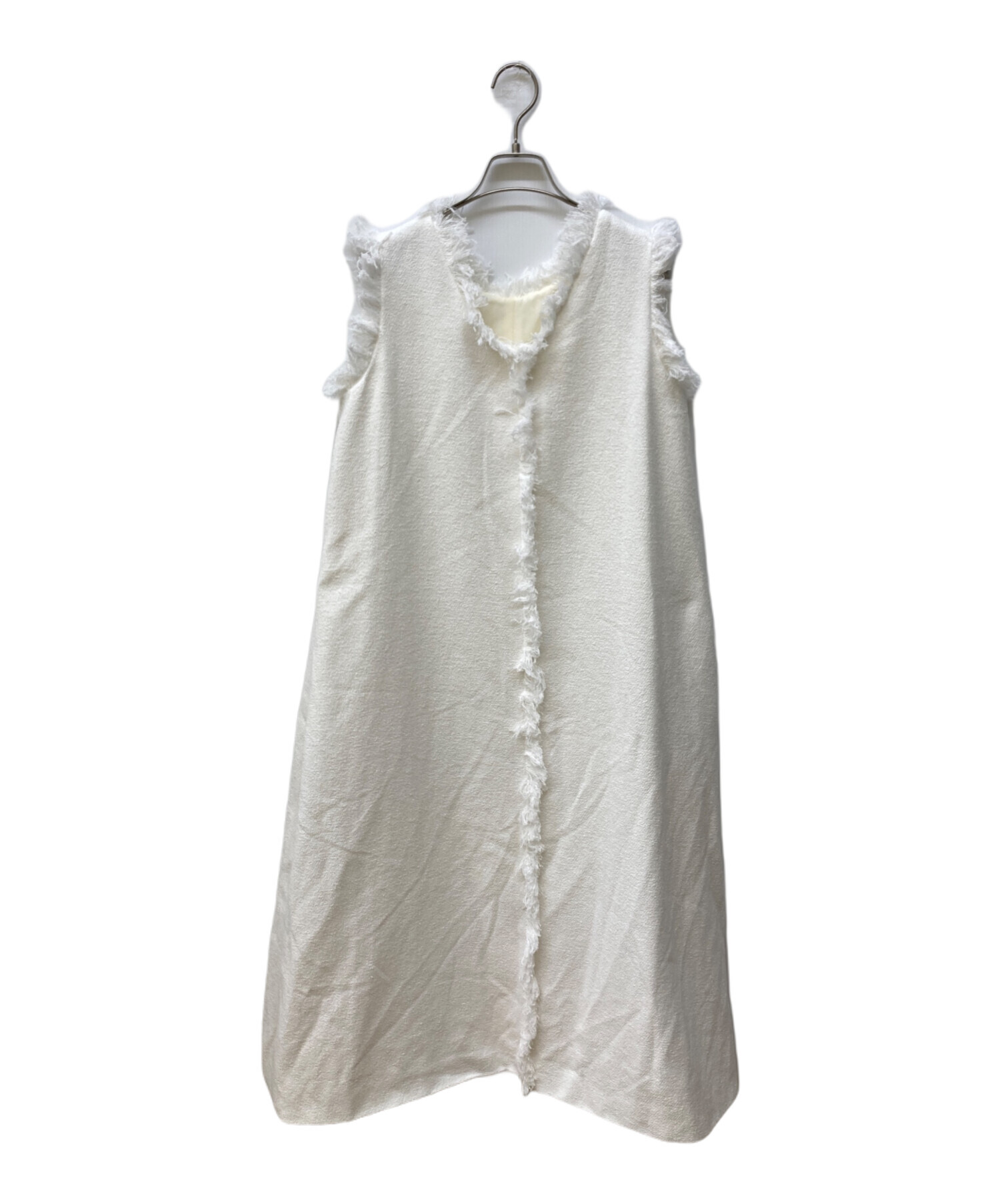 メ*5様 【中古美品】JACADI Paris ノースリーブワンピ 白 88cm 中古・古着通販】maison de dolce (メゾンドドルチェ) ツイード