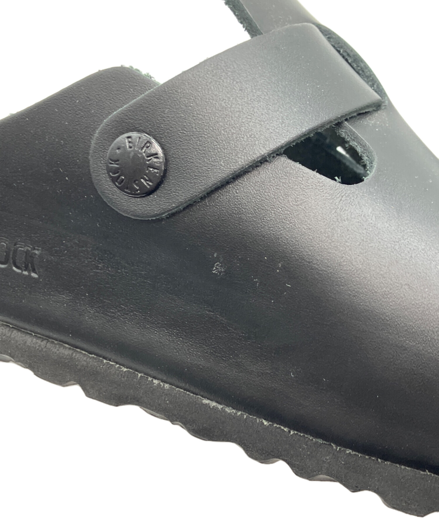 BIRKENSTOCK ブラック サボサンダル 39 中古・古着通販】BIRKENSTOCK (ビルケンシュトック) レザーサボ