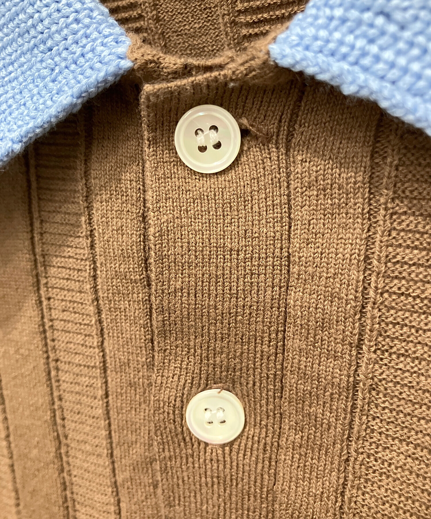 中古・古着通販】NKNIT (ンニット) mix gauge logo KNIT shirts