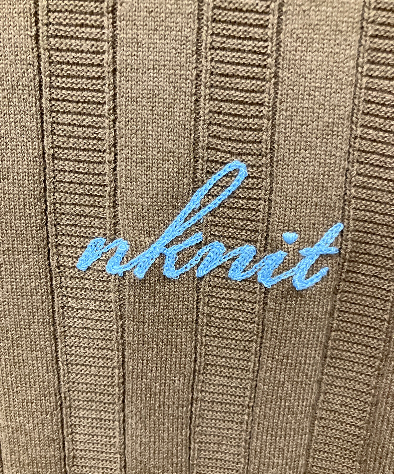 中古・古着通販】NKNIT (ンニット) mix gauge logo KNIT shirts