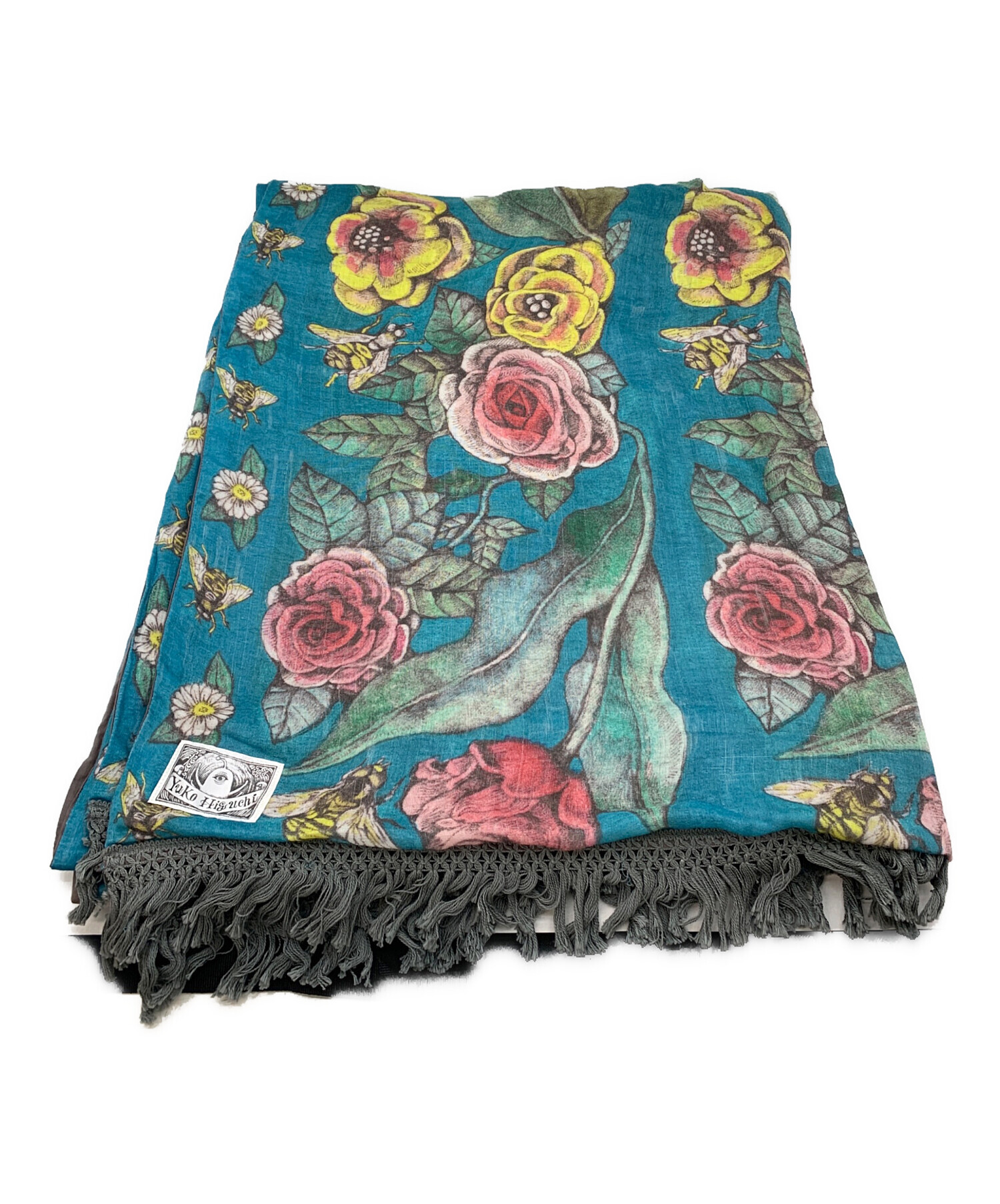 中古・古着通販】Yuko Higuchi (ユウコ ヒグチ) 花と蜂大判ストール