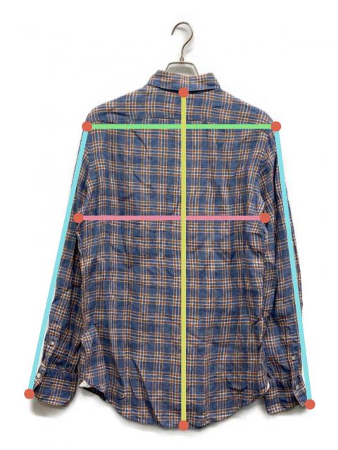 中古・古着通販】finamore (フィナモレ) リネンBDチェックシャツ