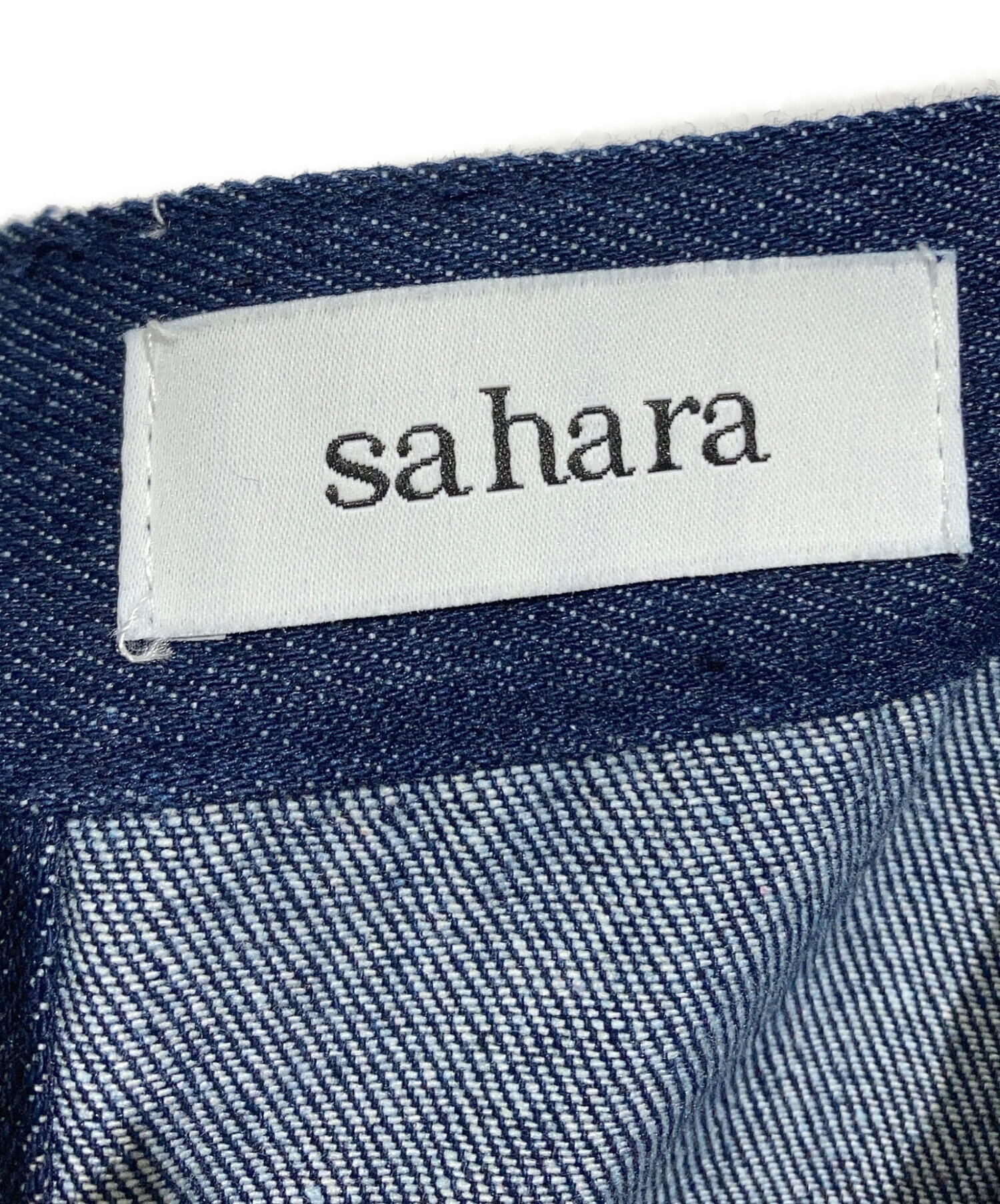 中古・古着通販】sahara (サハラ) Gathering Tape Denim Bustier sahara Gathering Tape Denim Bustier