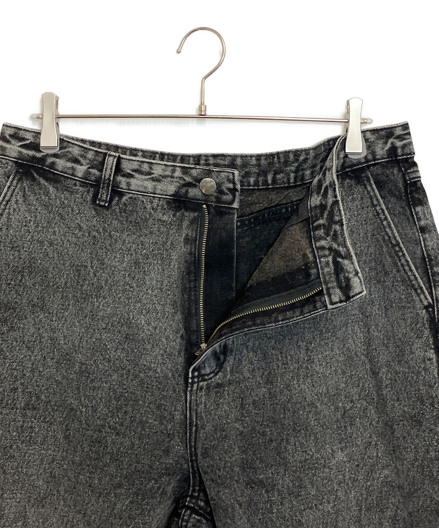 中古・古着通販】ADER error (アーダーエラー) デニムパンツ ブラック