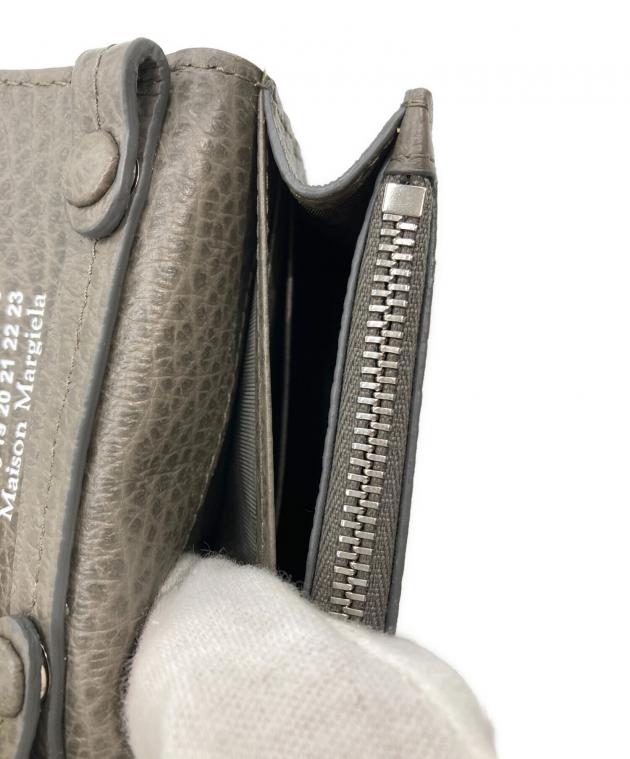 アイボリー 正規未使用品 Maison Margiela ウォレットバッグ MAISON MARGIELA | CRINKLE EFFECT ZIP-AROUND WALLET 財布 白 (Maison