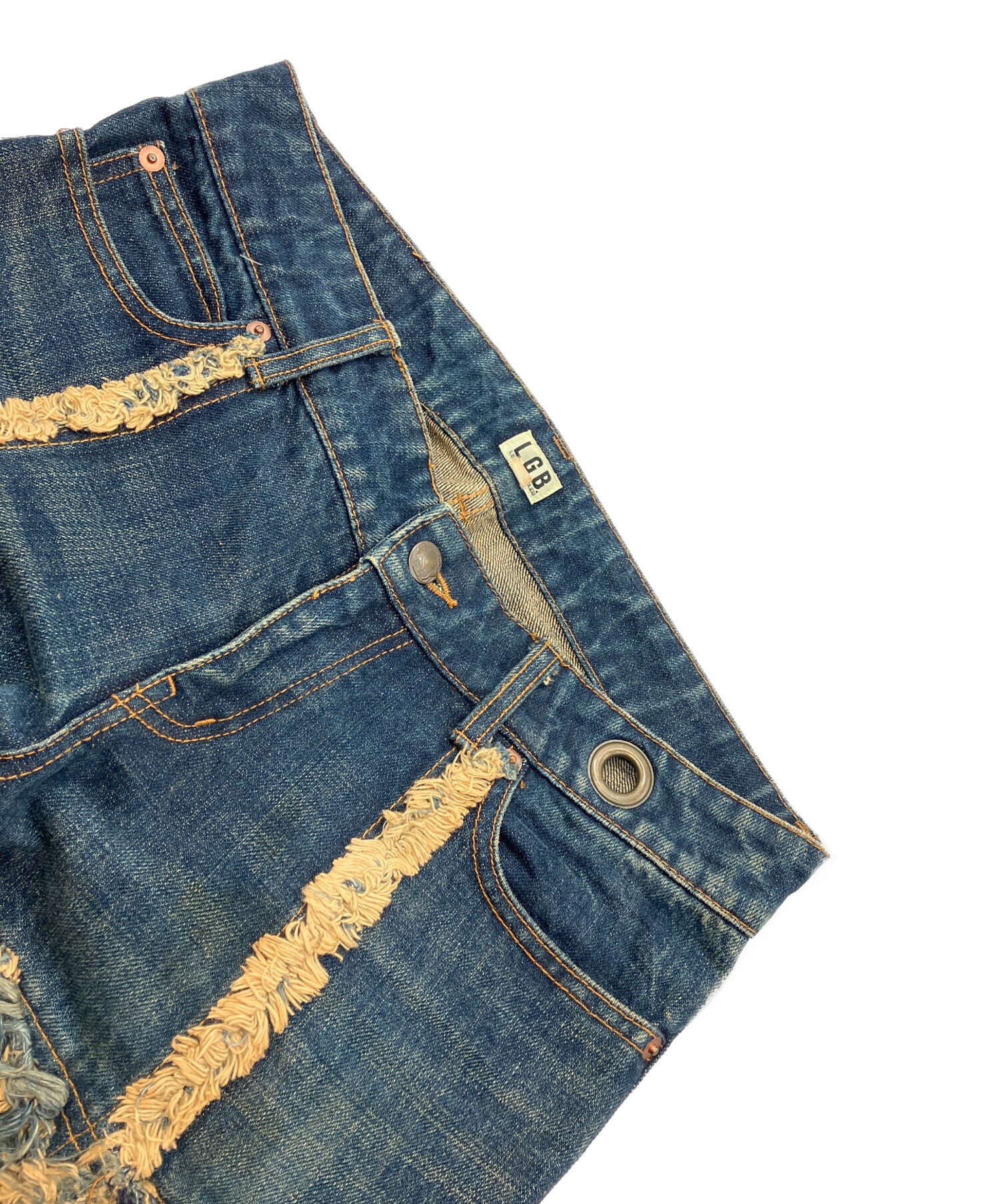 中古・古着通販】L.G.B (ルグランブルー) フリンジフレアデニムパンツ