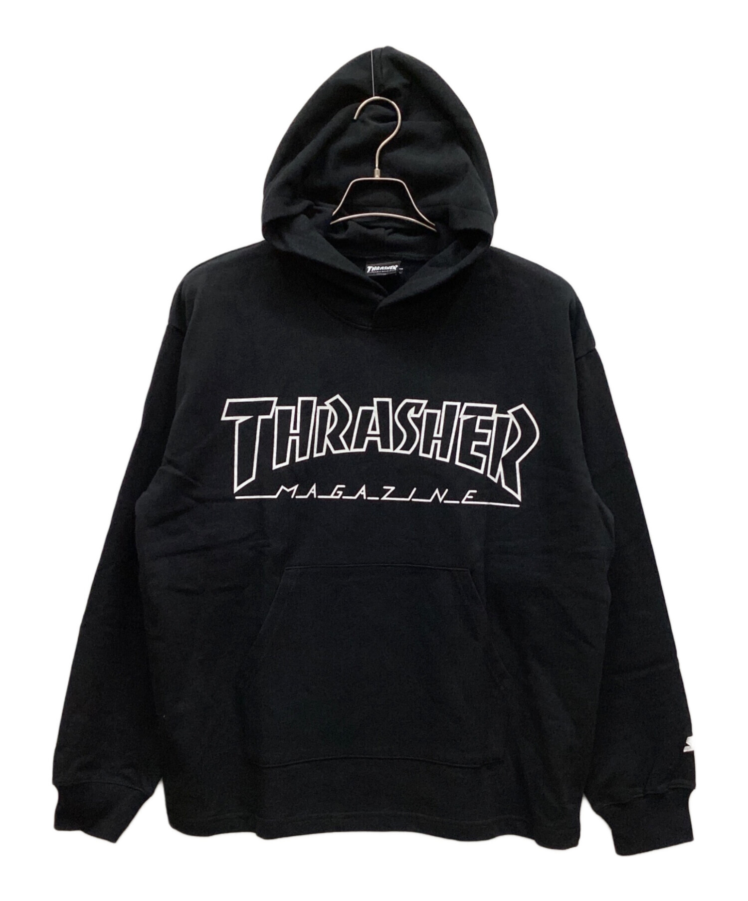 90s thrasher usa製 photo パーカー　ブラック　old 中古・古着通販】THRASHER (スラッシャー) パーカー ブラック サイズ:L