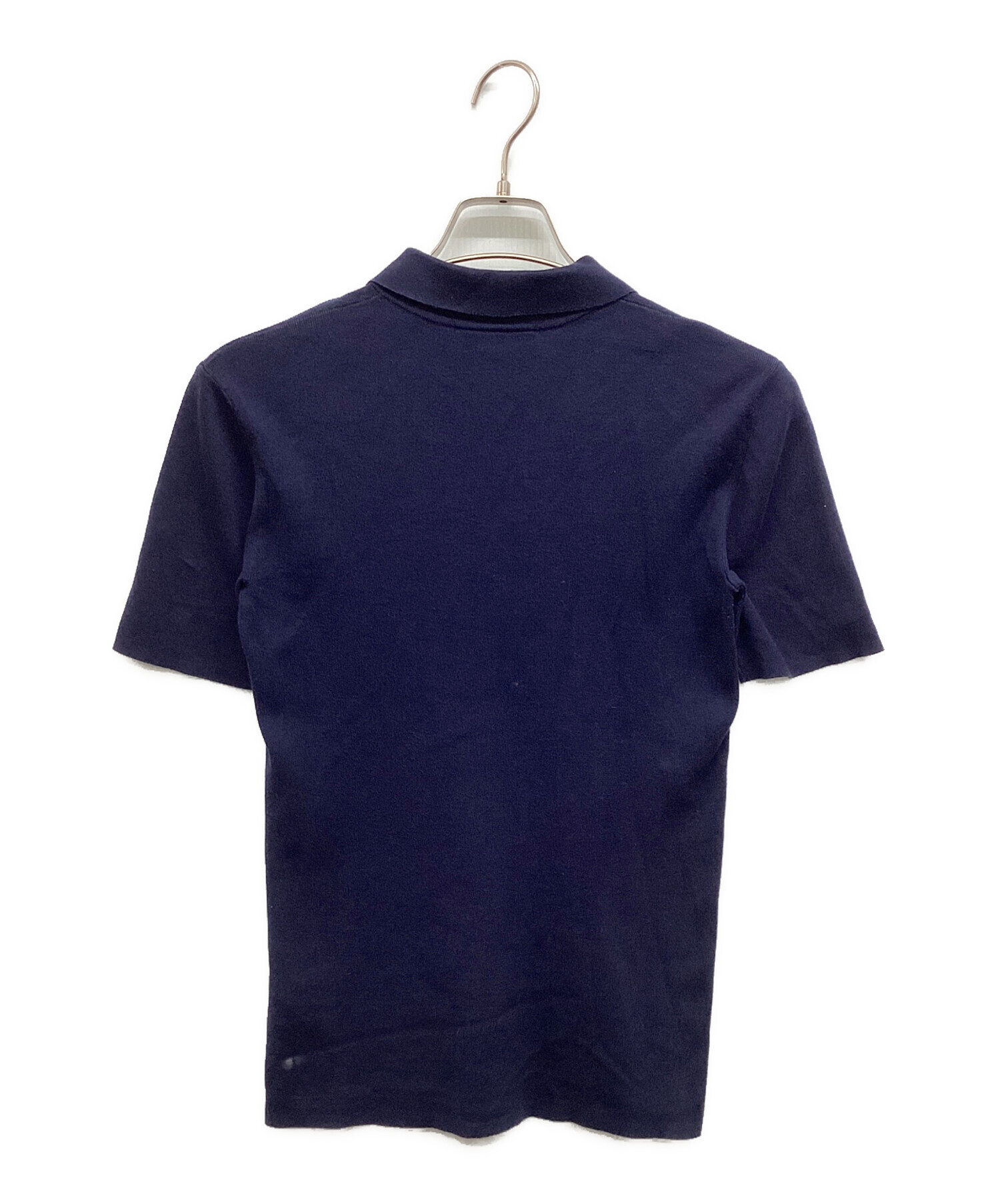 80s ラコステ ニットポロシャツ 中古・古着通販】LACOSTE (ラコステ) ニットポロシャツ ネイビー