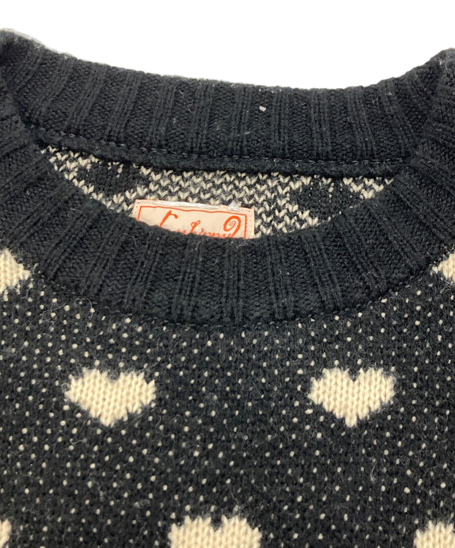 中古・古着通販】DRESS HIPPY (ドレスヒッピー) ハート柄ニット 
