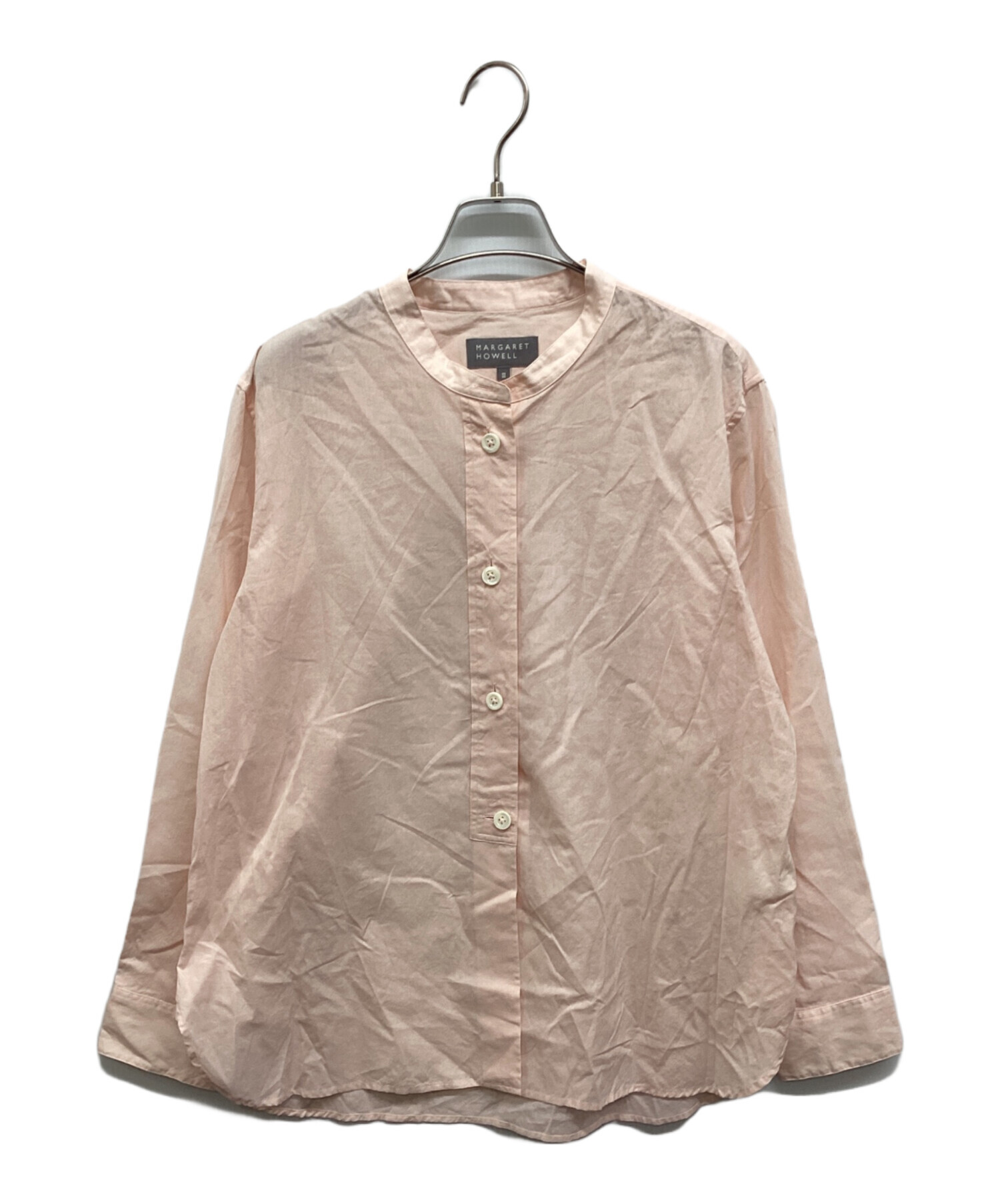 25SS MARGARET HOWELL マーガレットハウエル COTTON VOILE SHIRT シャツ サイズ1 ベージュ レディース 古着 中古 USED MARGARET HOWELL - 25SS MARGARET HOWELL マーガレットハウエル COTTON