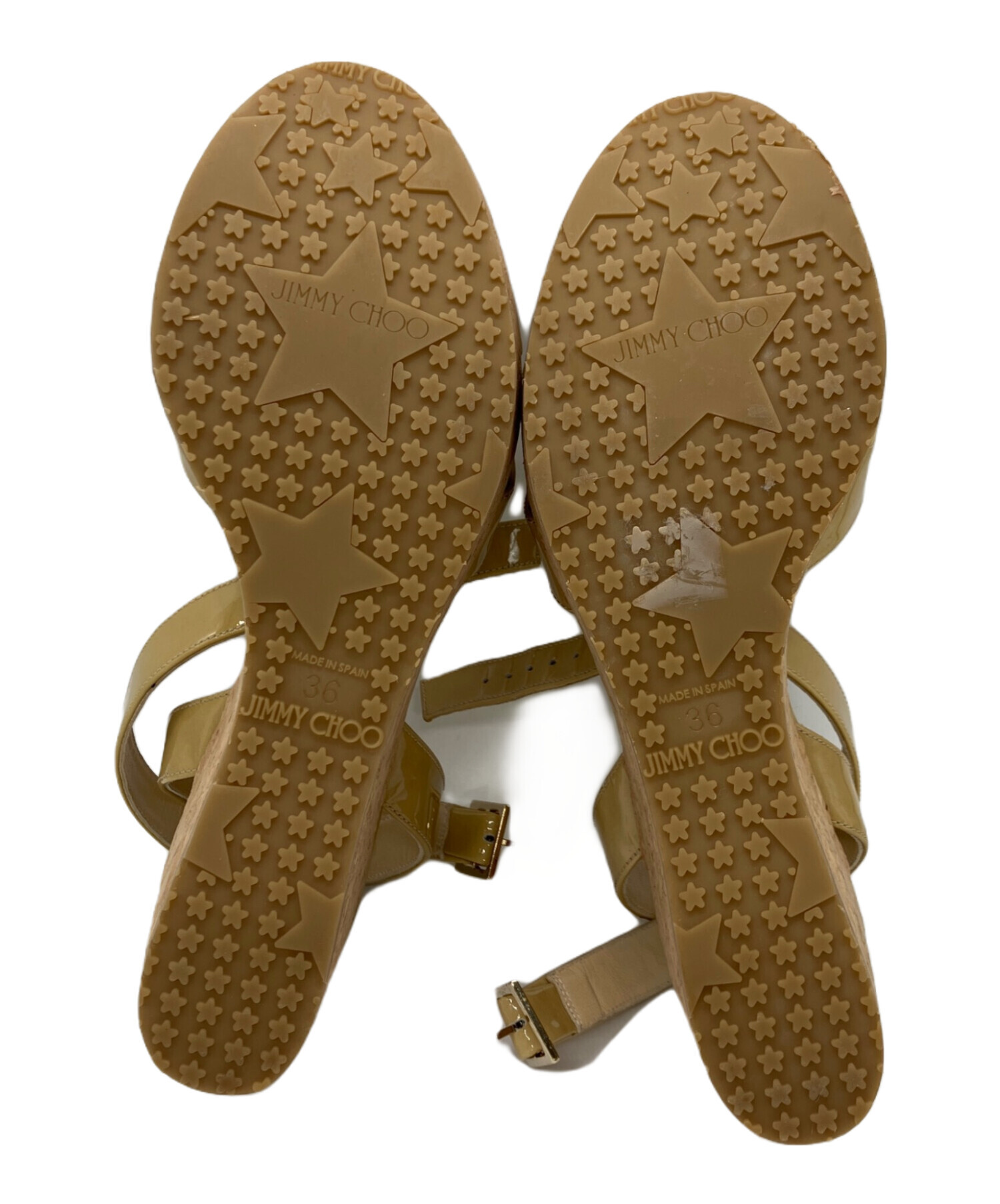 中古・古着通販】JIMMY CHOO (ジミーチュウ) ウェッジソールサンダル 